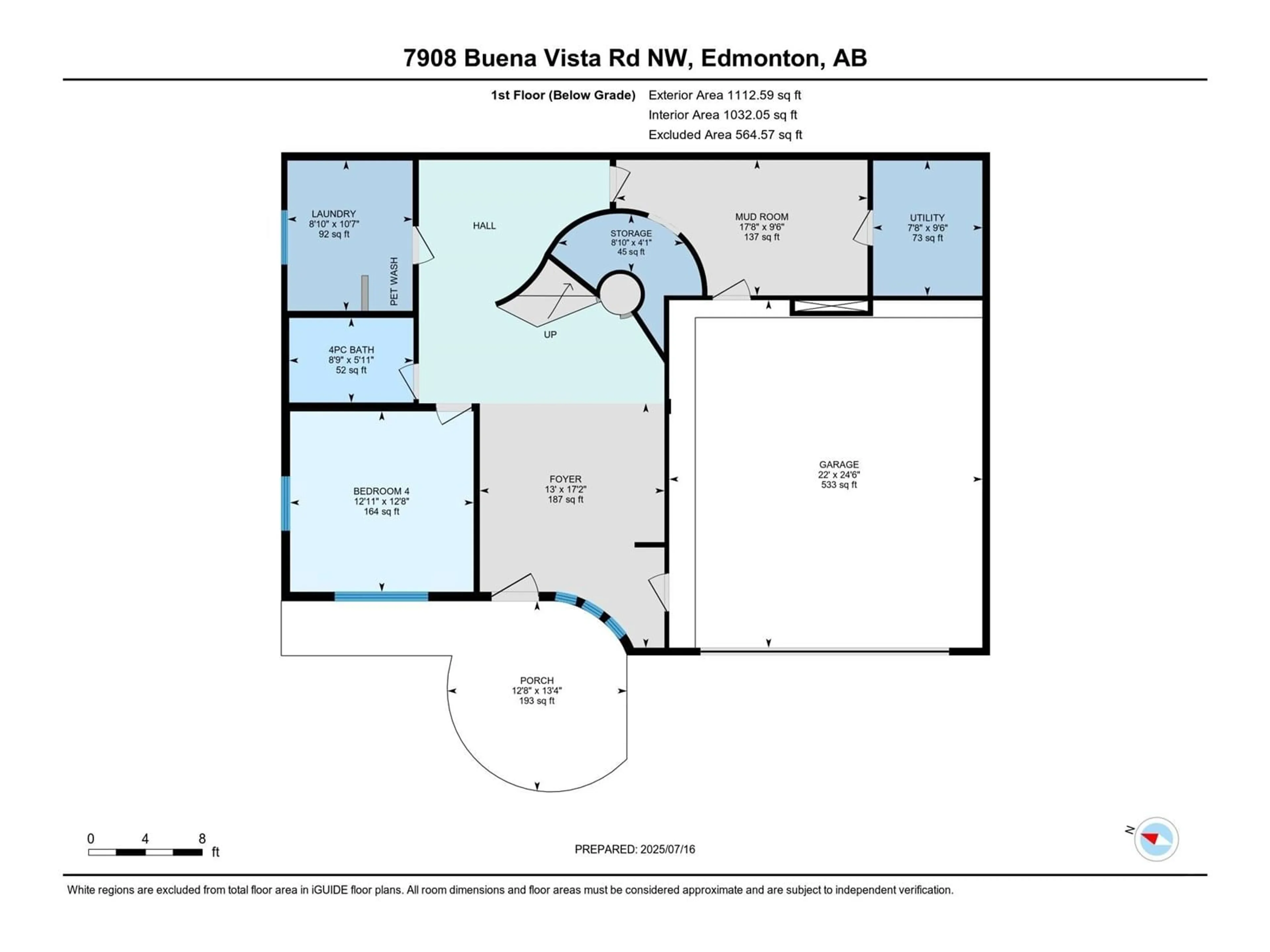 Floor plan for 7908 BUENA VISTA RD, Edmonton Alberta T5R5R4