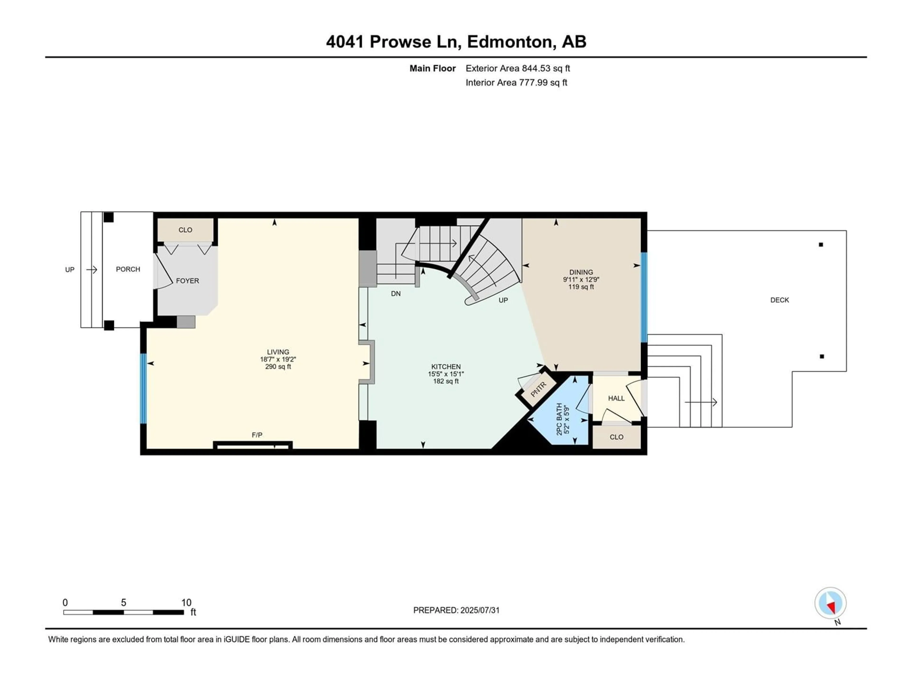Floor plan for 4041 PROWSE LN, Edmonton Alberta T6W3M3