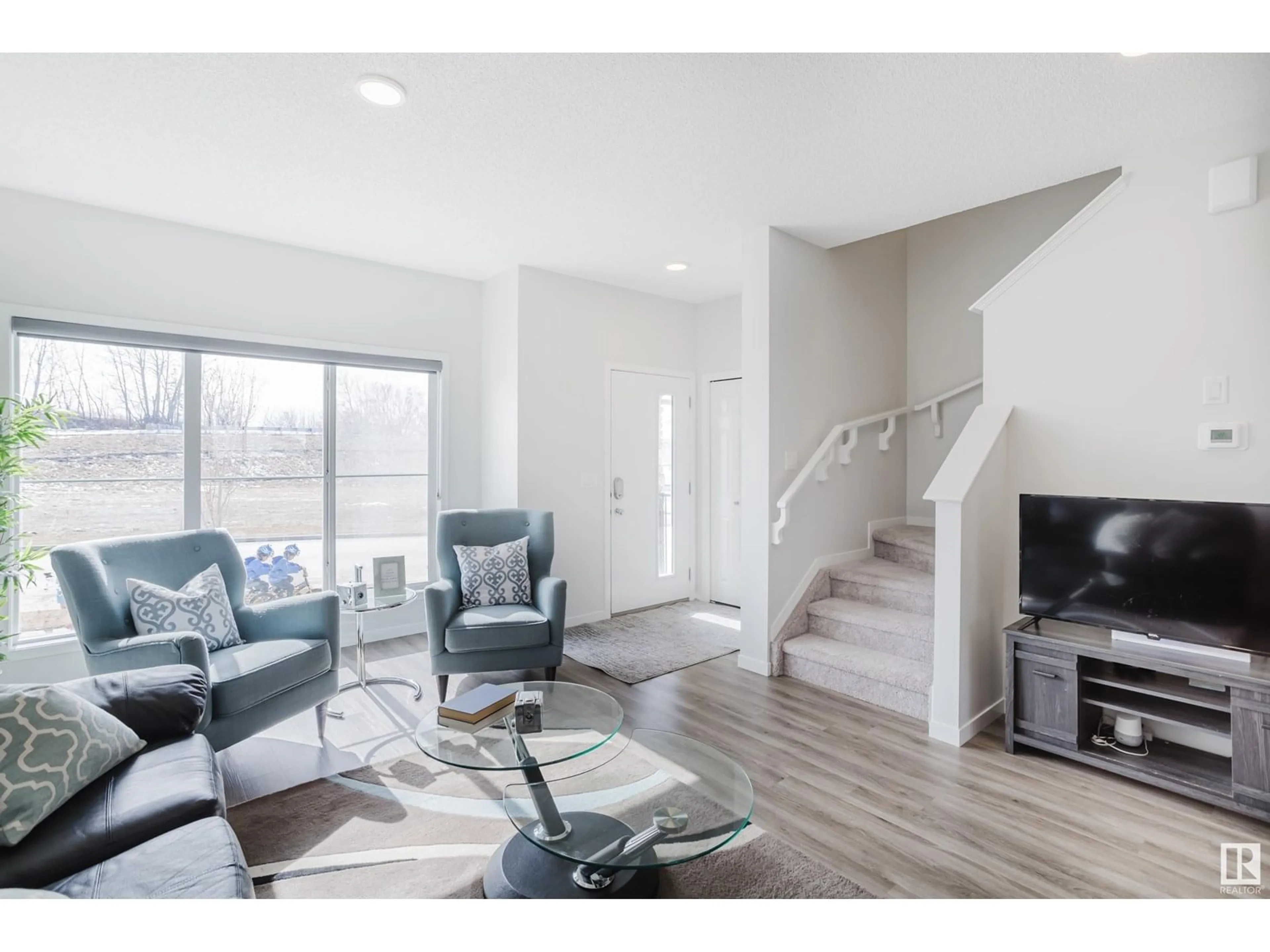 Living room with furniture, unknown for 5210 LARK CR, Edmonton Alberta T5S0S3