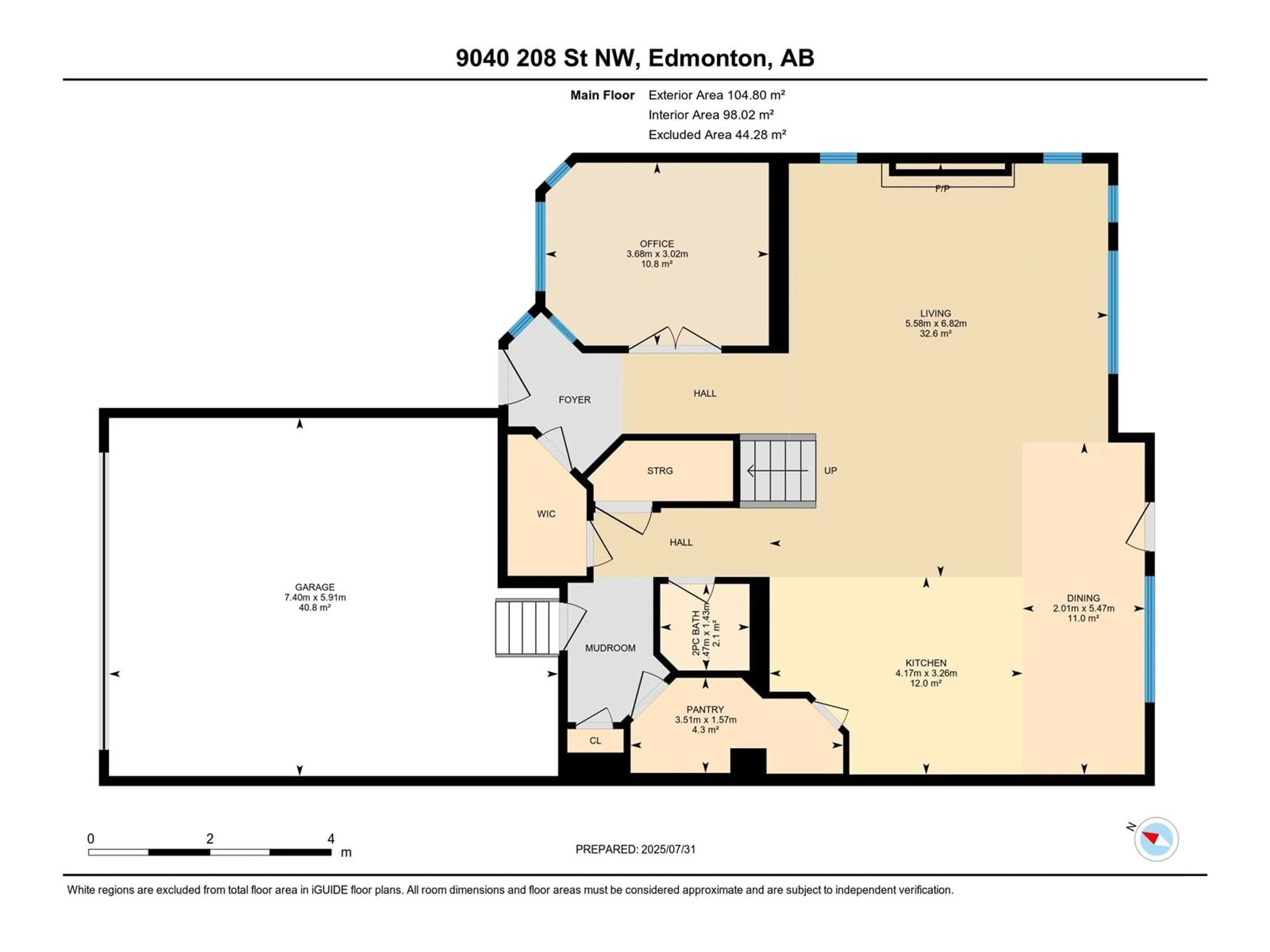 Floor plan for 9040 208 ST, Edmonton Alberta T5T1X6