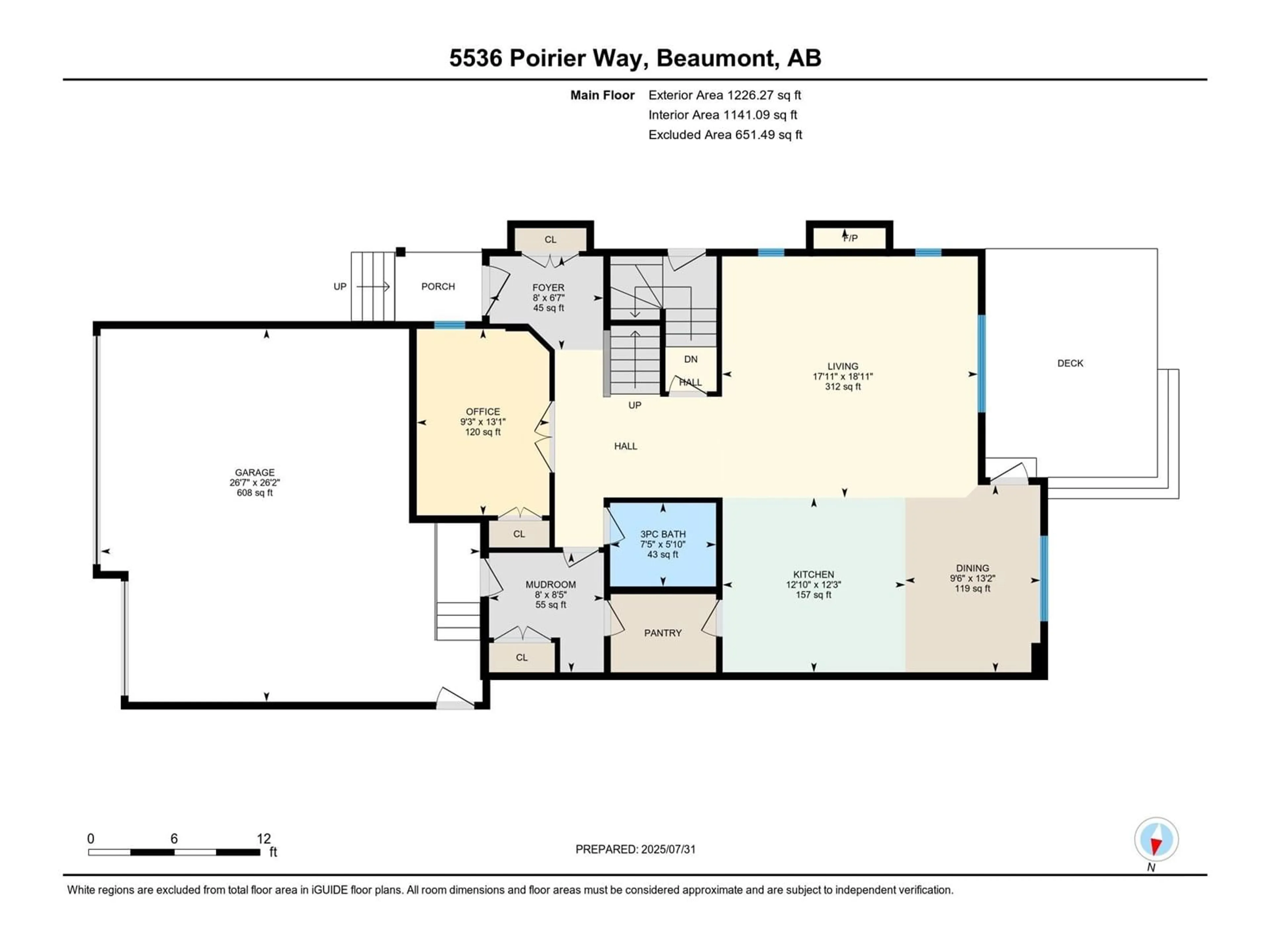 Floor plan for 5536 POIRIER WAY, Beaumont Alberta T4X2B3