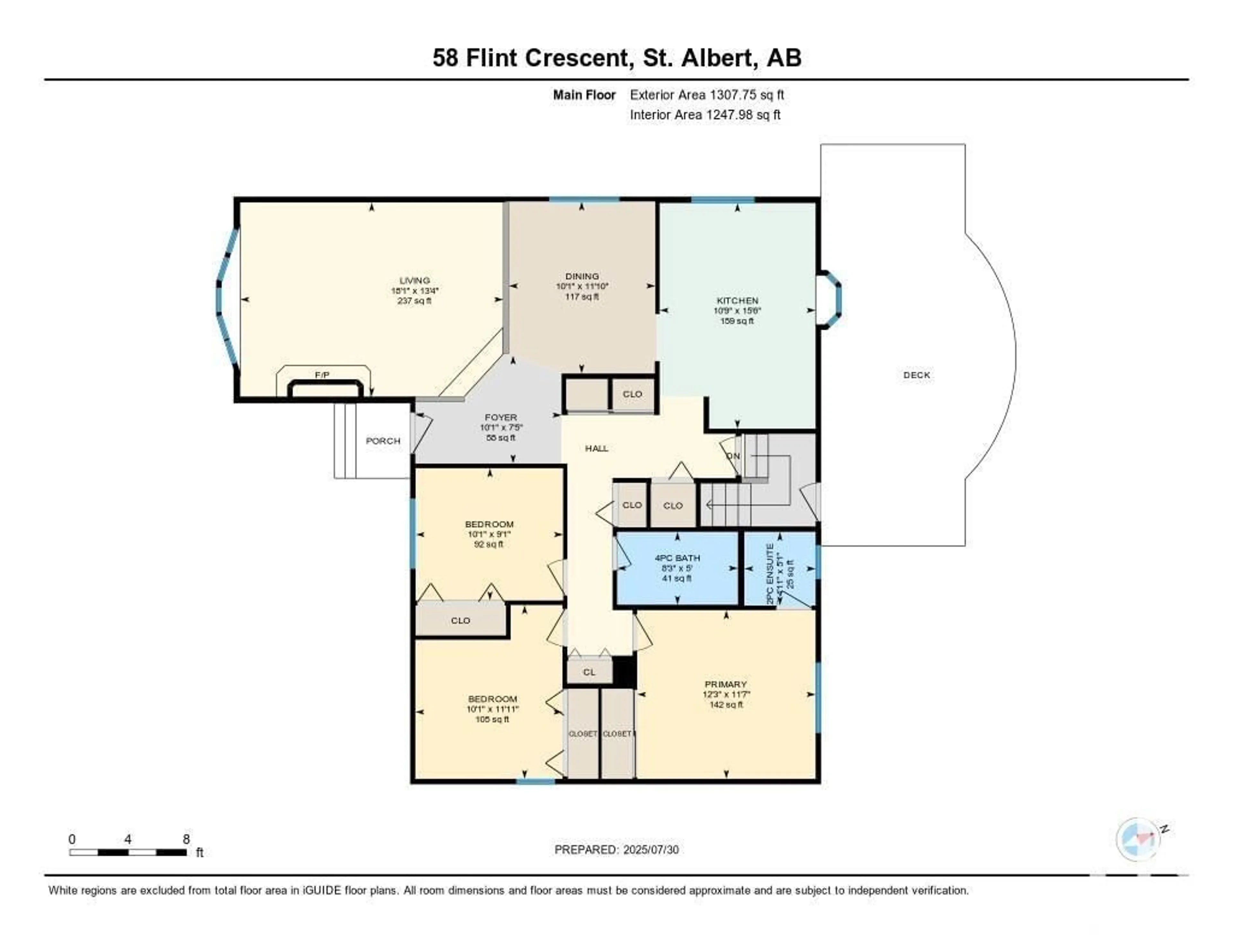 Floor plan for 58 FLINT CR, St. Albert Alberta T8N1Y8