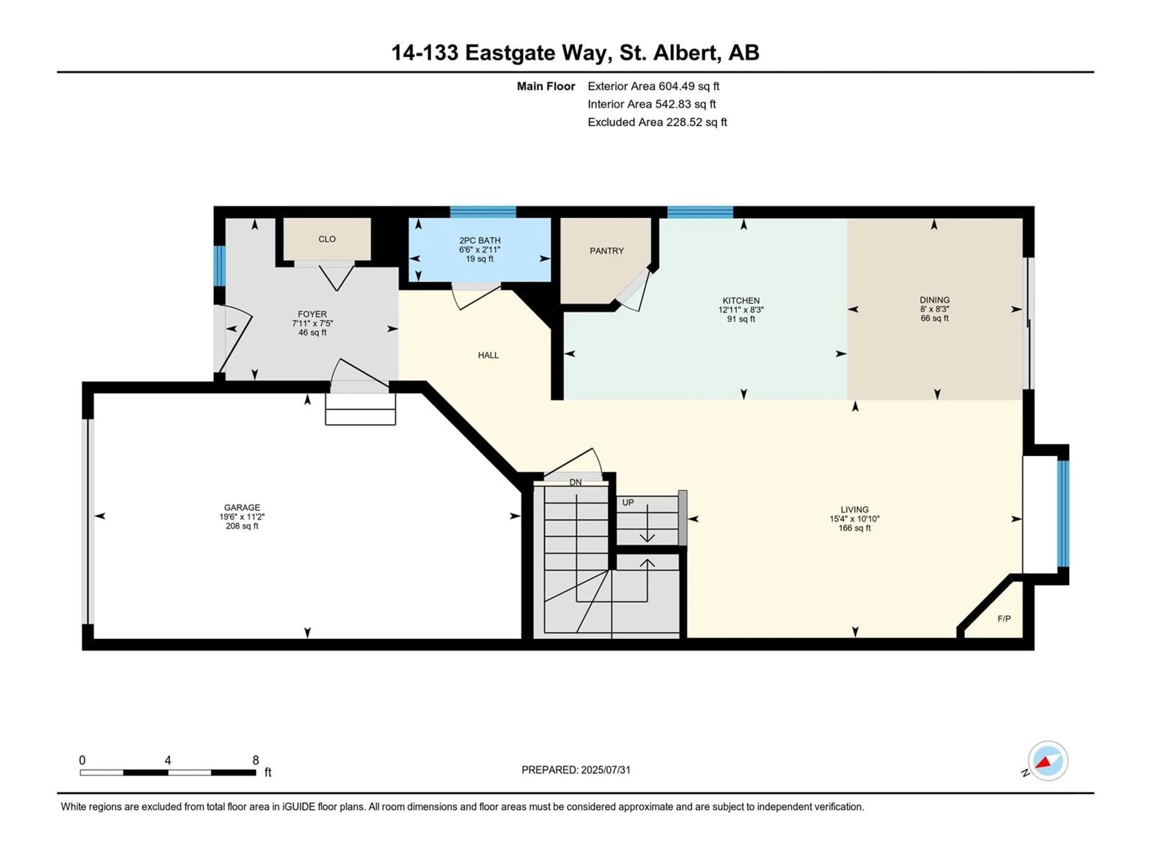Floor plan for 14 - 133 EASTGATE WY, St. Albert Alberta T8N7M9