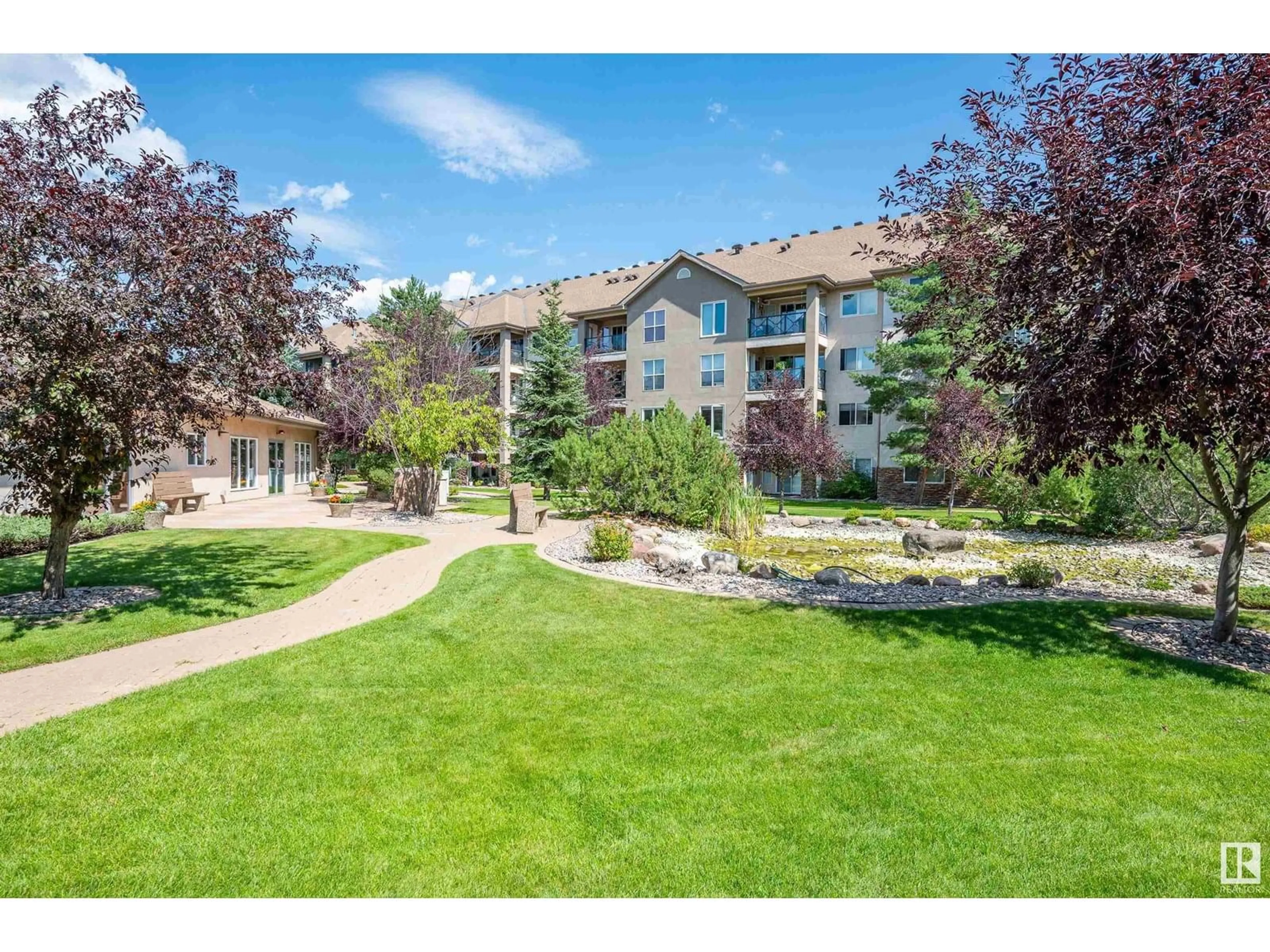 A pic from outside/outdoor area/front of a property/back of a property/a pic from drone, mountain view for #205 - 8942 156 ST, Edmonton Alberta T5R5Z5