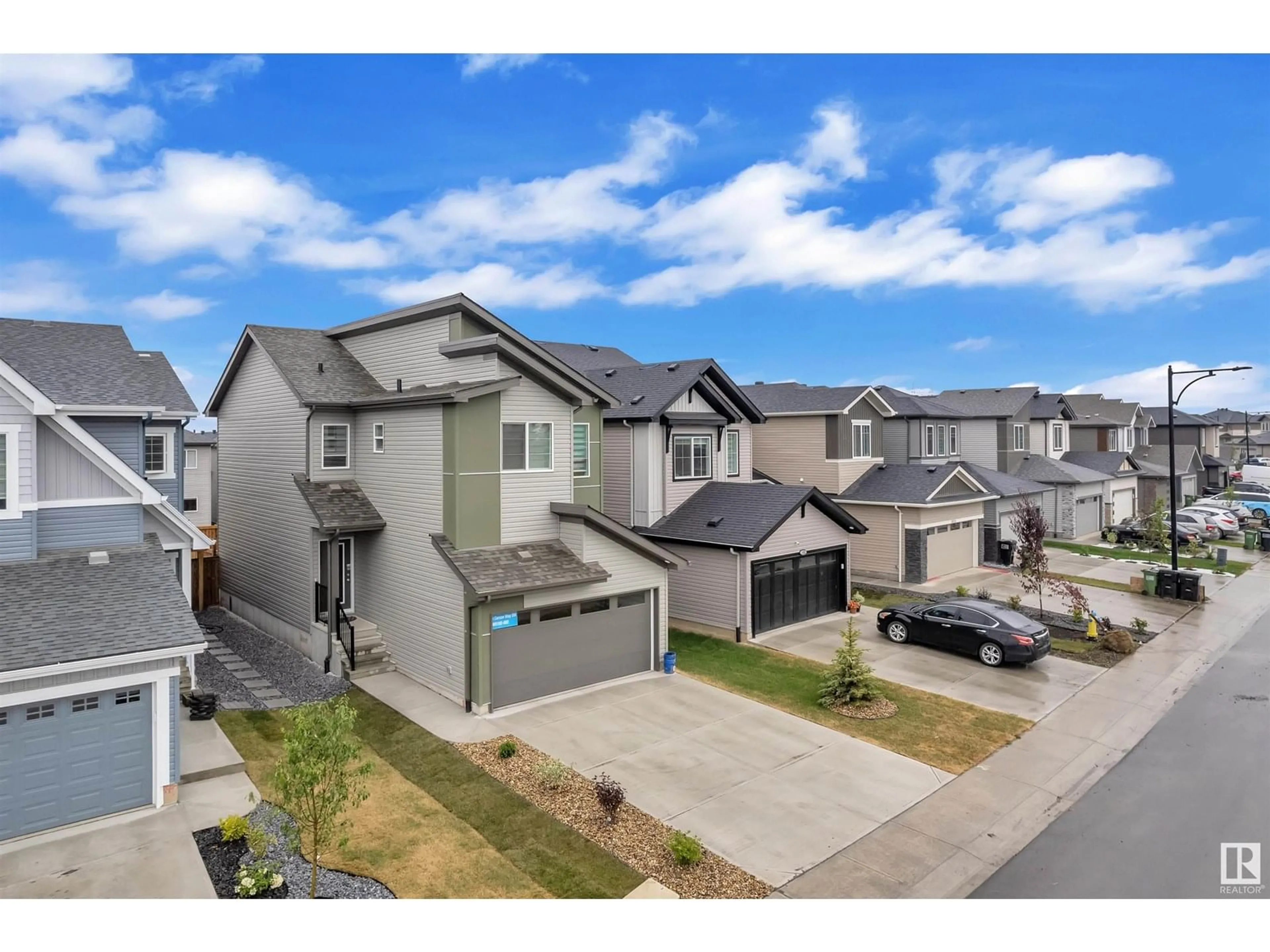A pic from outside/outdoor area/front of a property/back of a property/a pic from drone, street for 8880 CARSON WY, Edmonton Alberta T6W5H8
