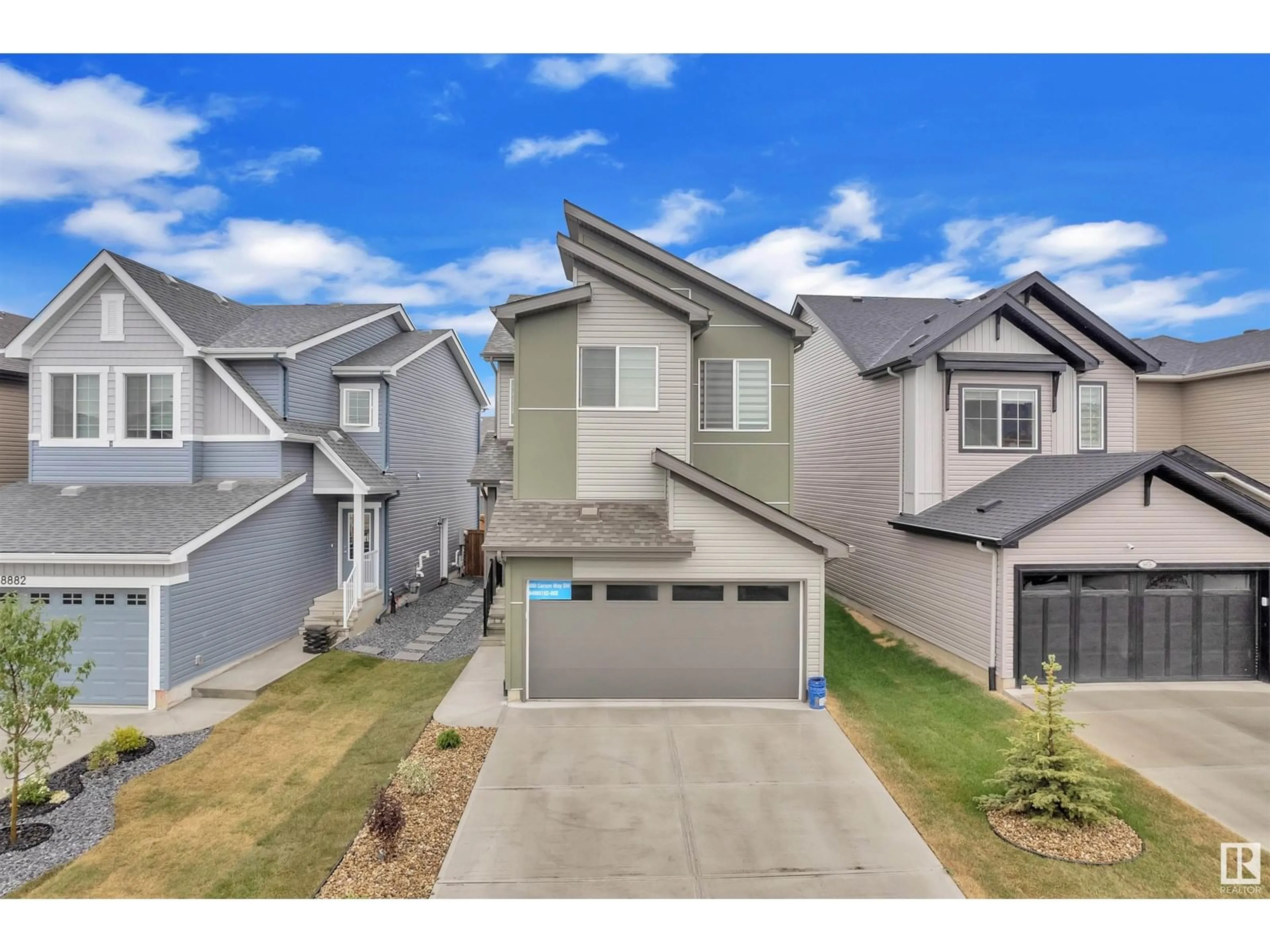 A pic from outside/outdoor area/front of a property/back of a property/a pic from drone, street for 8880 CARSON WY, Edmonton Alberta T6W5H8