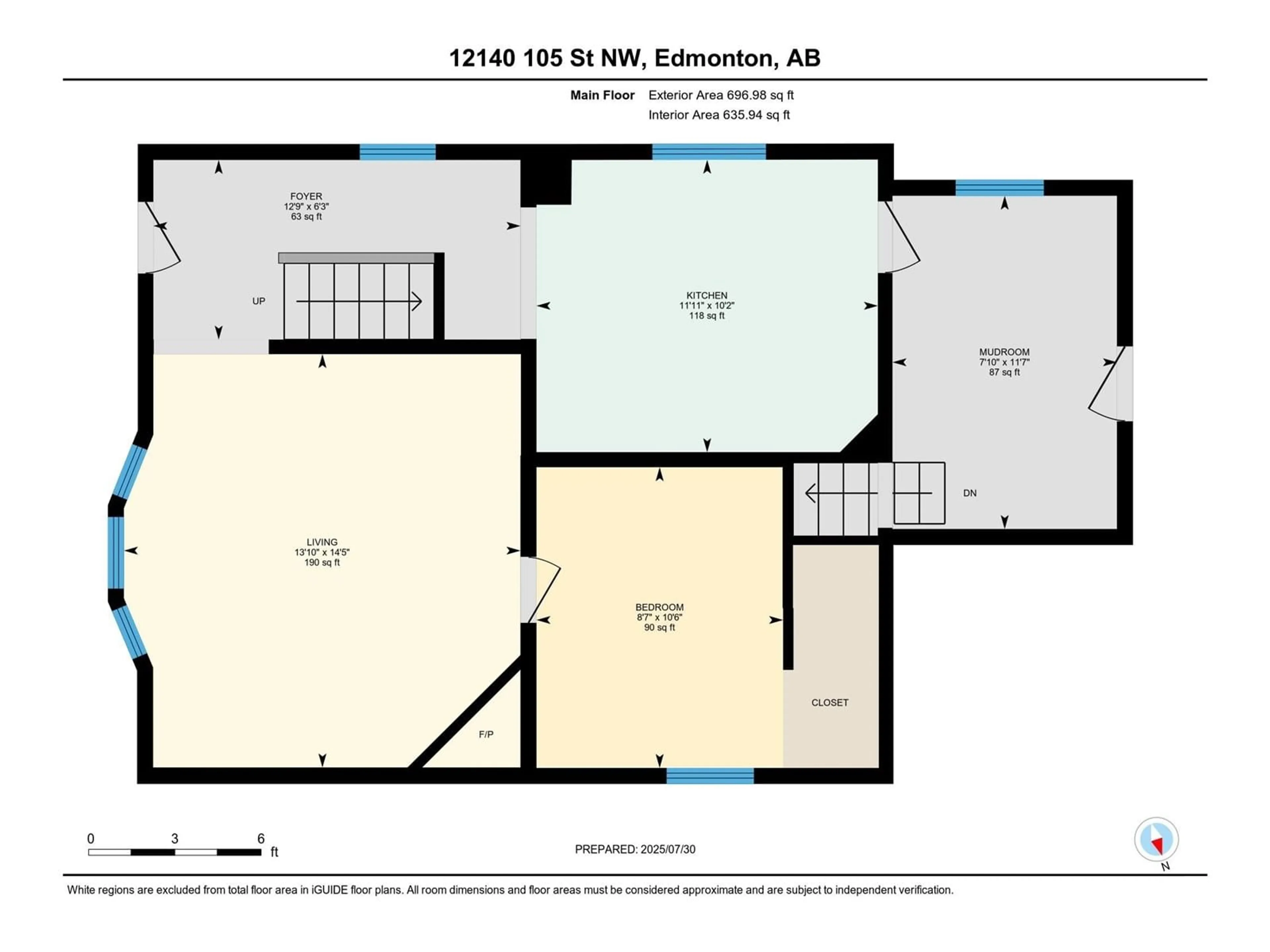 Floor plan for 12140 105 ST, Edmonton Alberta T5G2N7