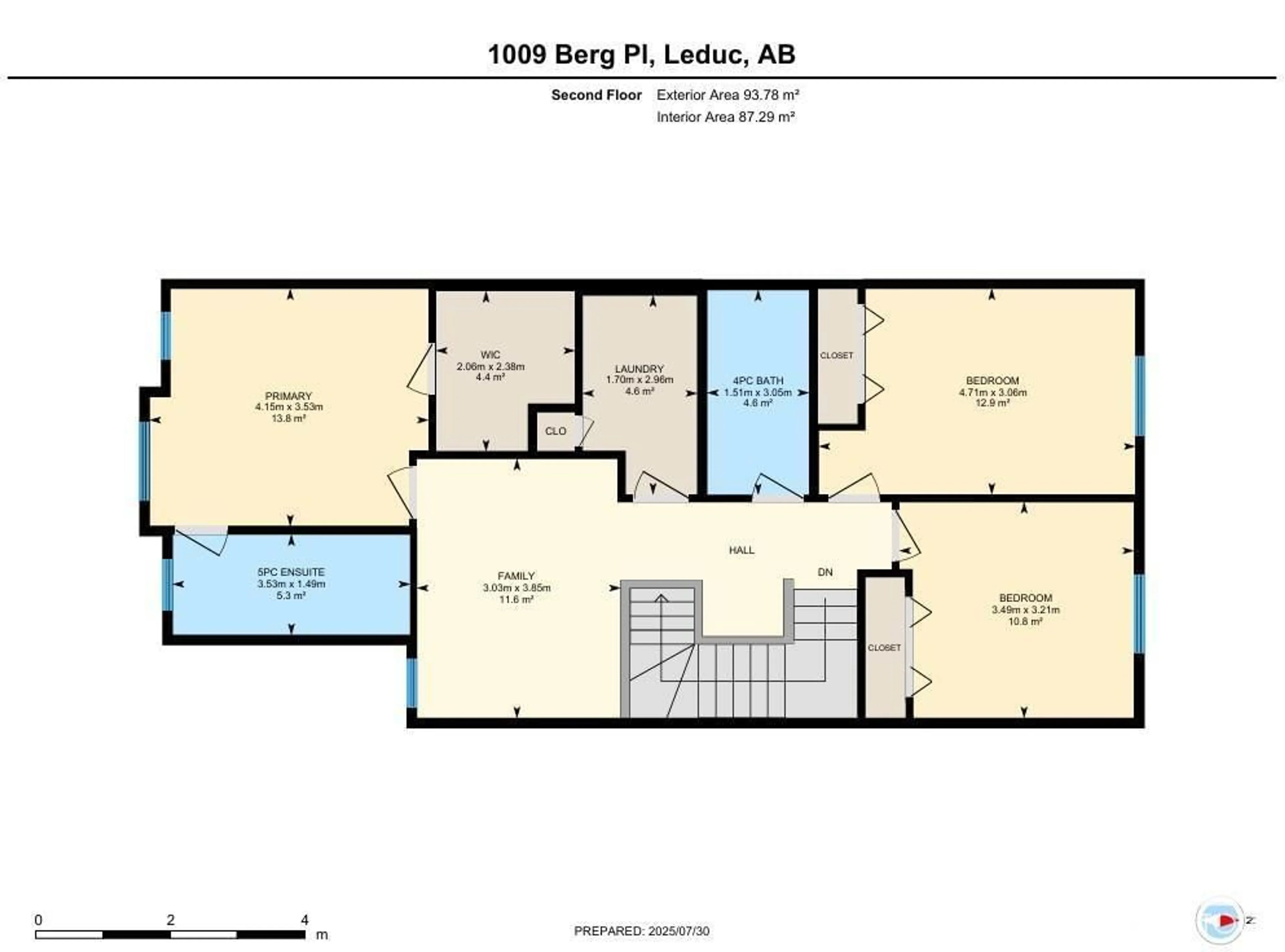 Floor plan for 1009 BERG PL, Leduc Alberta T9E1J7