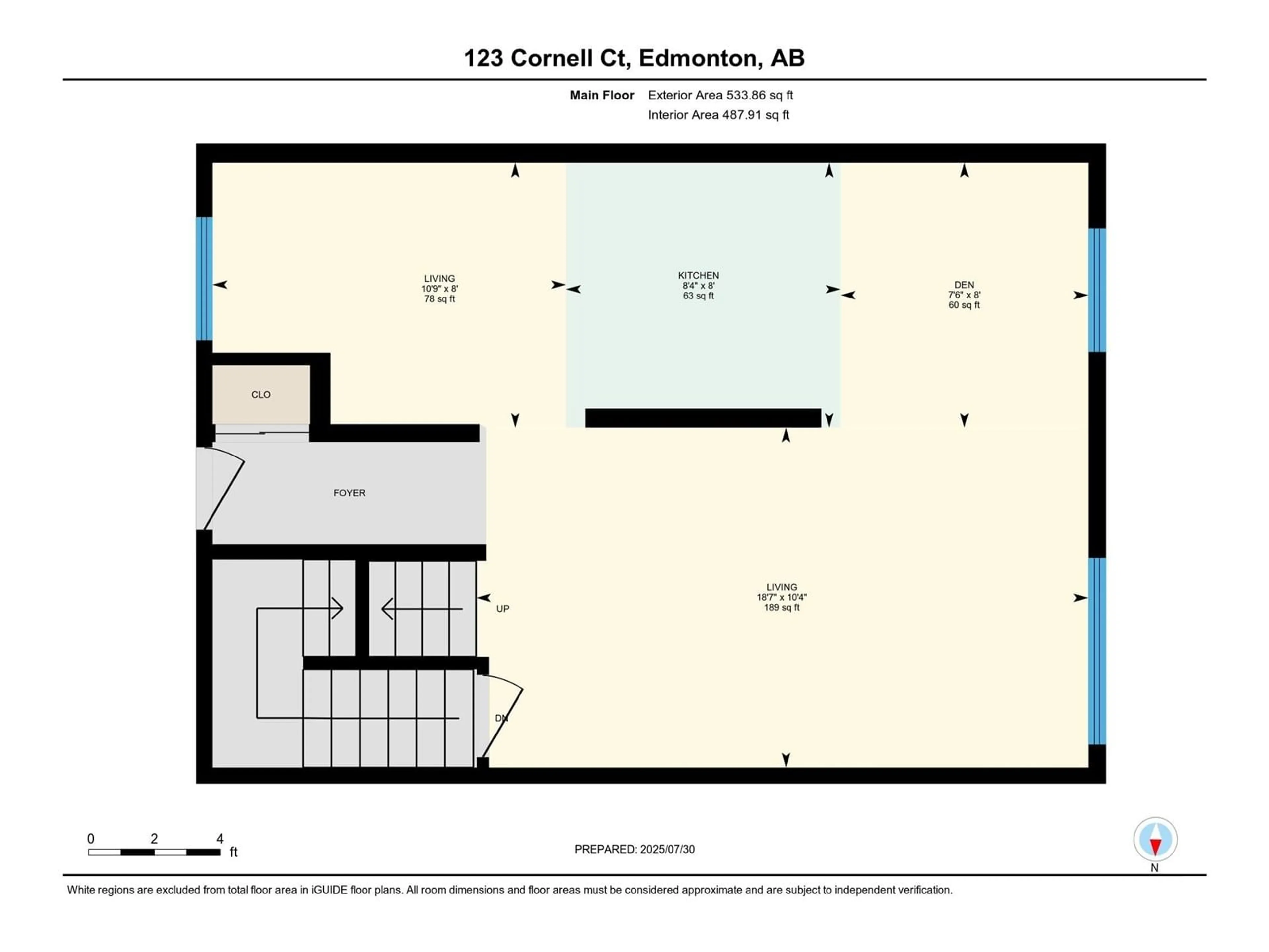 Floor plan for 123 CORNELL CO, Edmonton Alberta T5C3C3