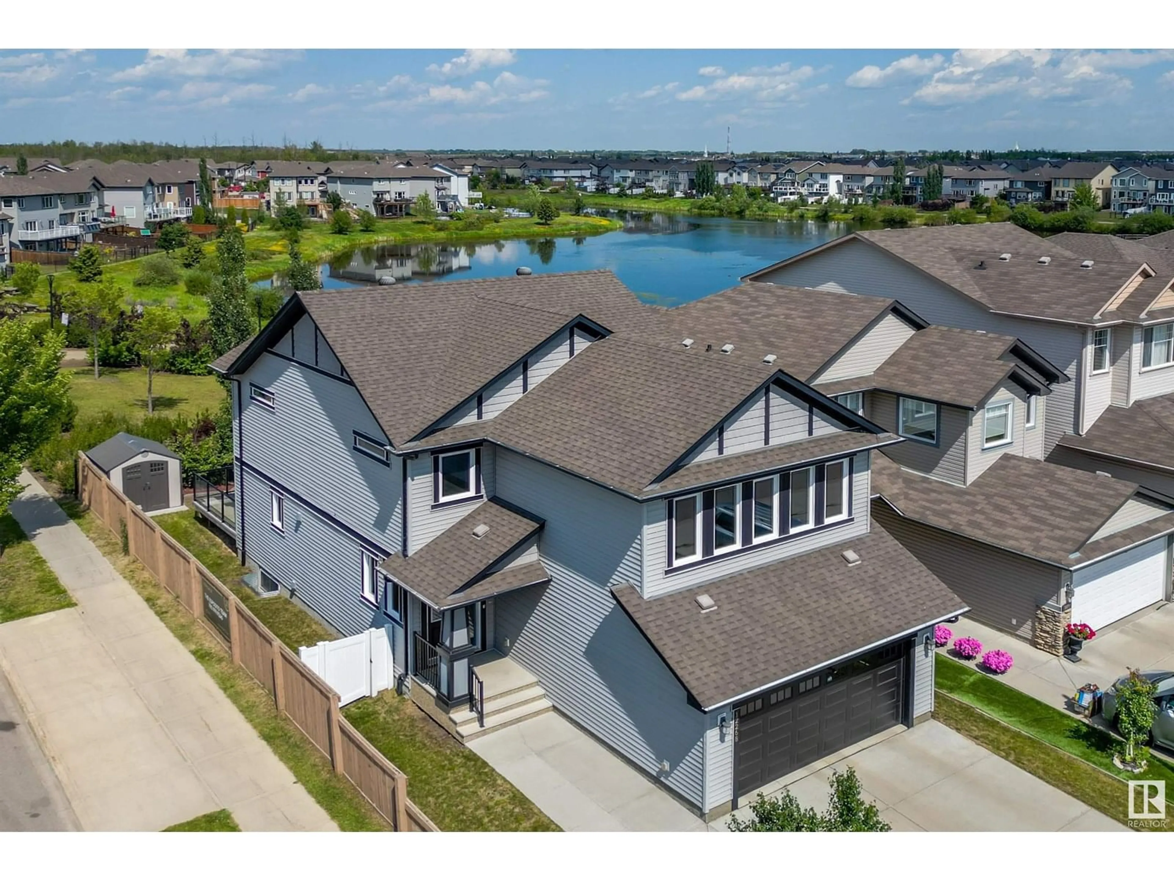 A pic from outside/outdoor area/front of a property/back of a property/a pic from drone, street for 12268 168 AV, Edmonton Alberta T5X0J1