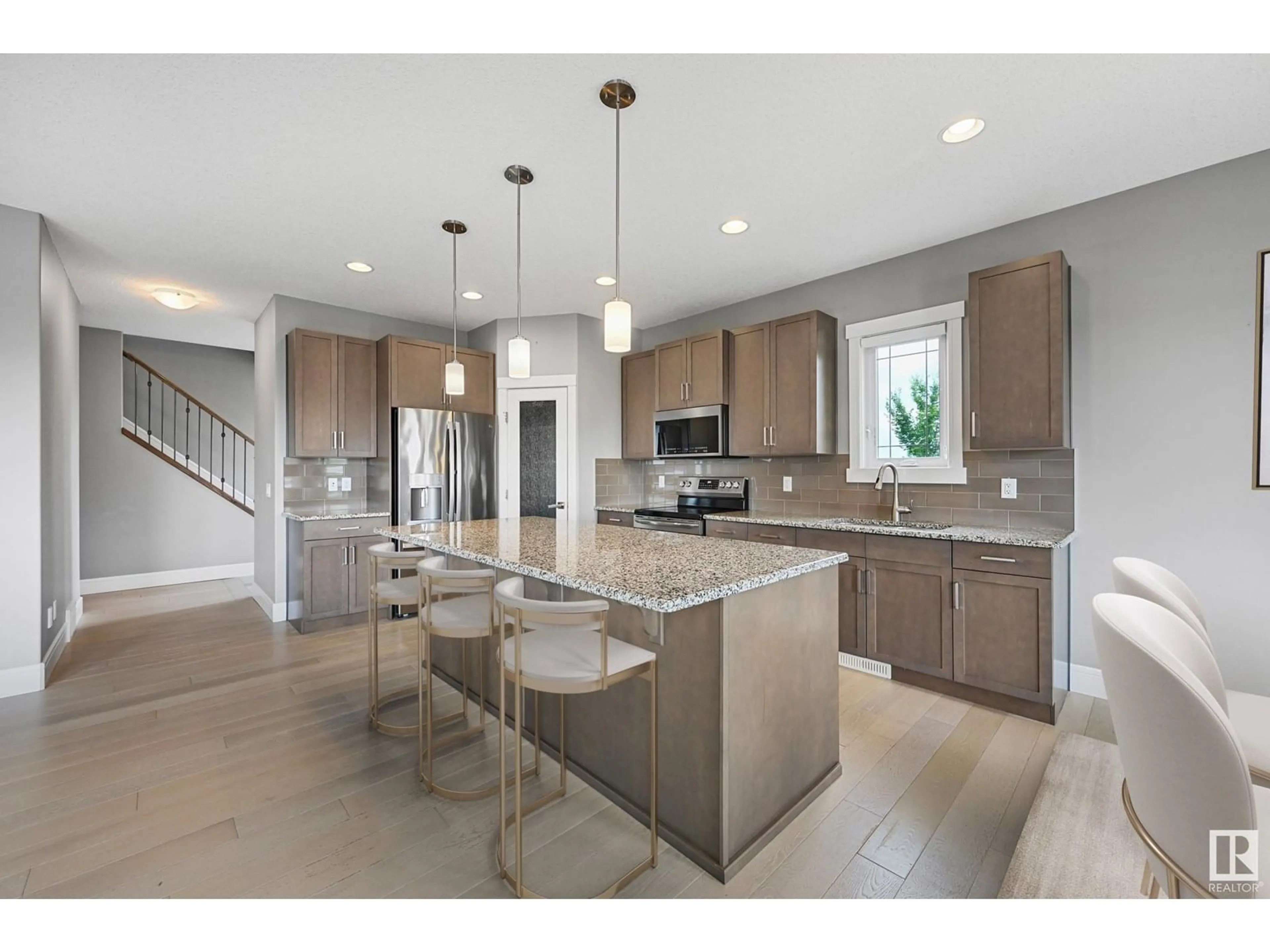 Open concept kitchen, ceramic/tile floor for 12268 168 AV, Edmonton Alberta T5X0J1