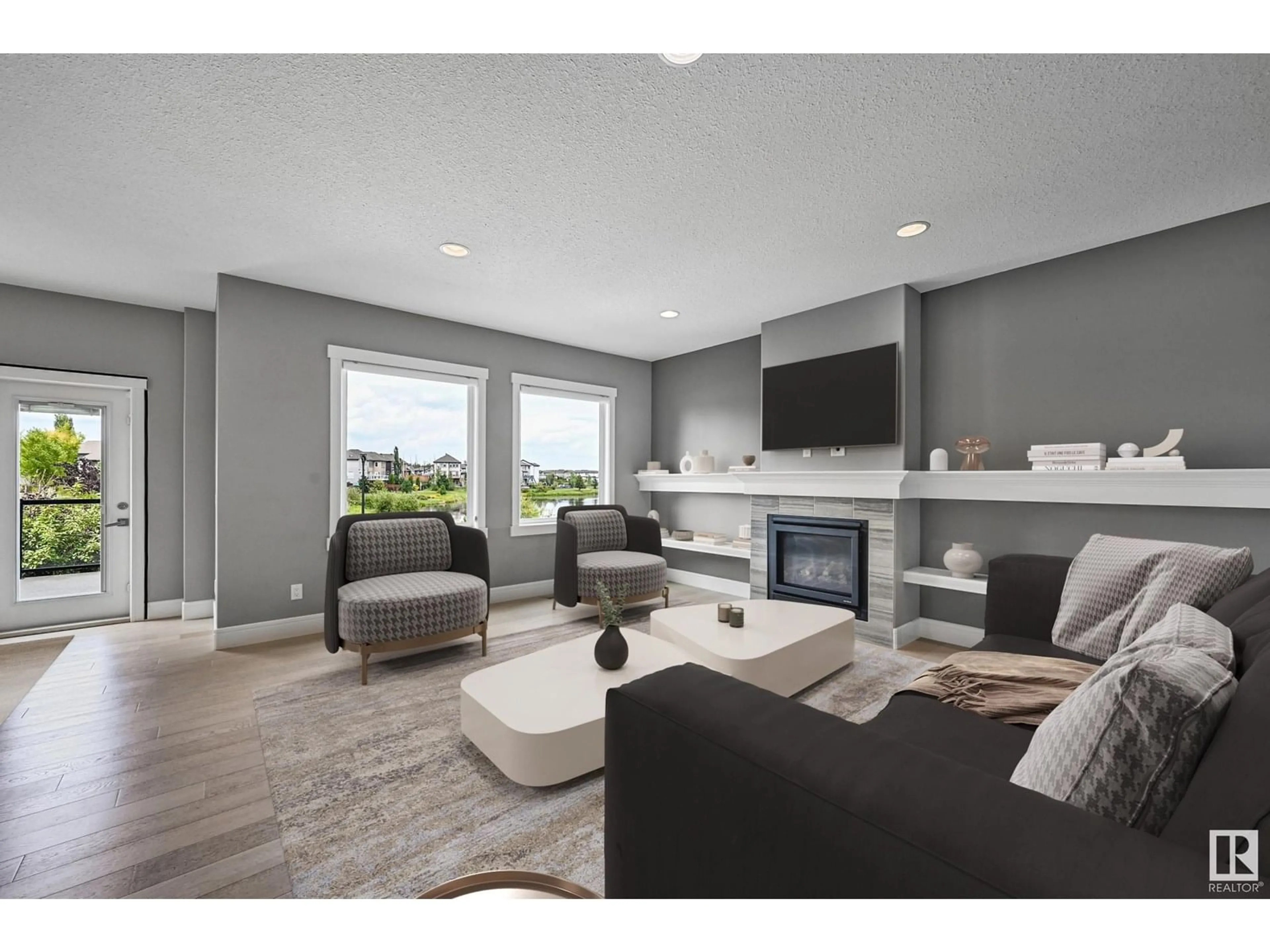 Living room with furniture, unknown for 12268 168 AV, Edmonton Alberta T5X0J1