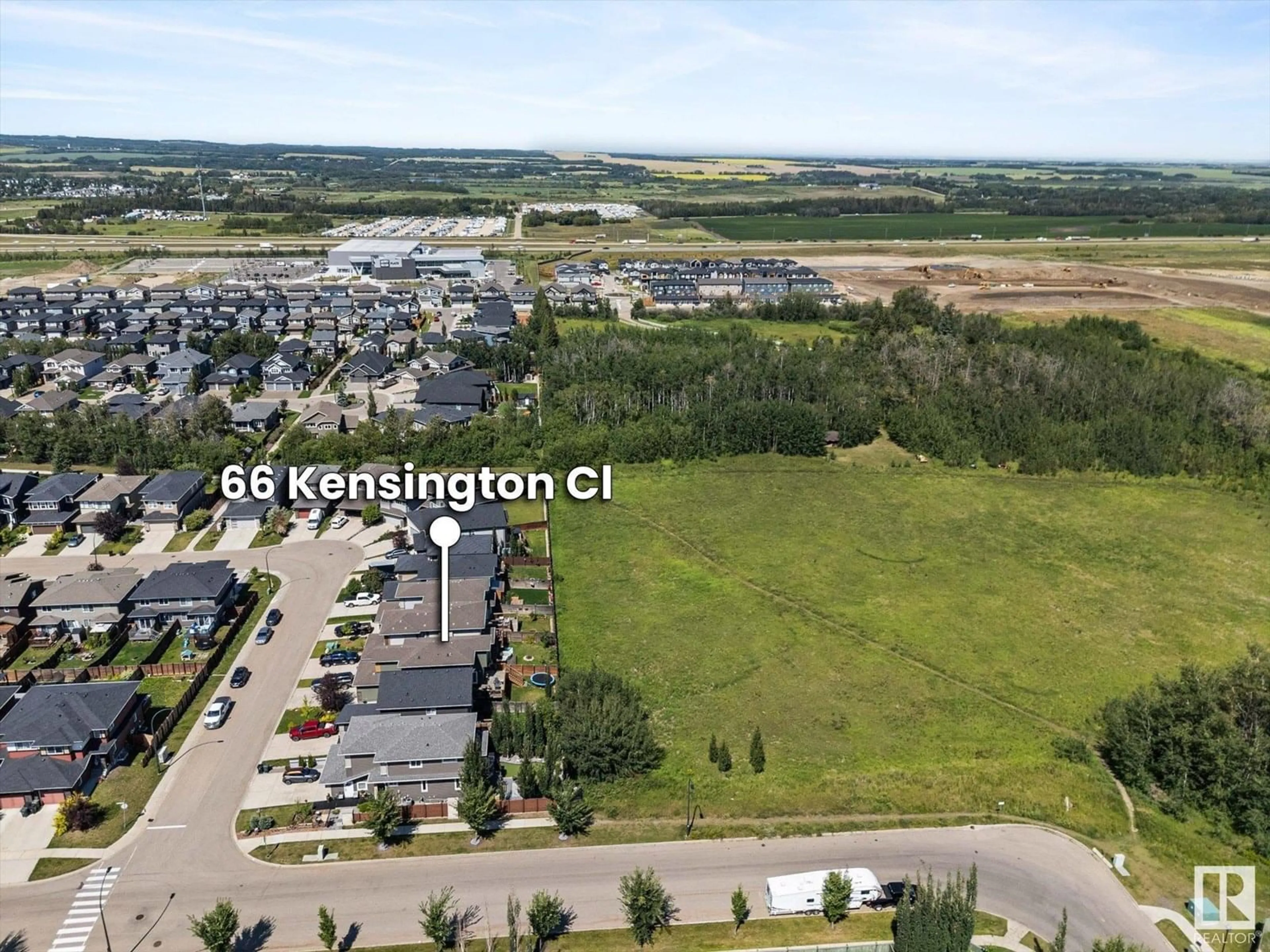 A pic from outside/outdoor area/front of a property/back of a property/a pic from drone, unknown for 66 KENSINGTON CL, Spruce Grove Alberta T7X0S9