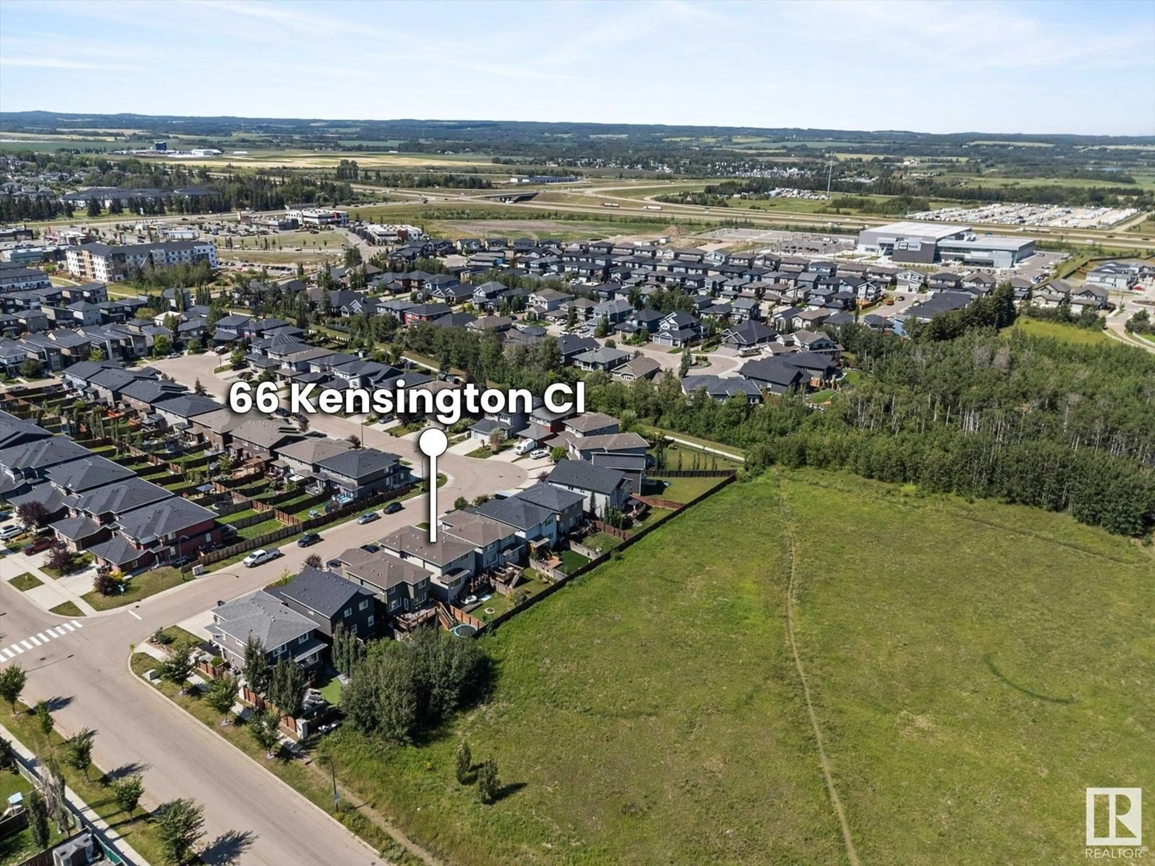 A pic from outside/outdoor area/front of a property/back of a property/a pic from drone, unknown for 66 KENSINGTON CL, Spruce Grove Alberta T7X0S9