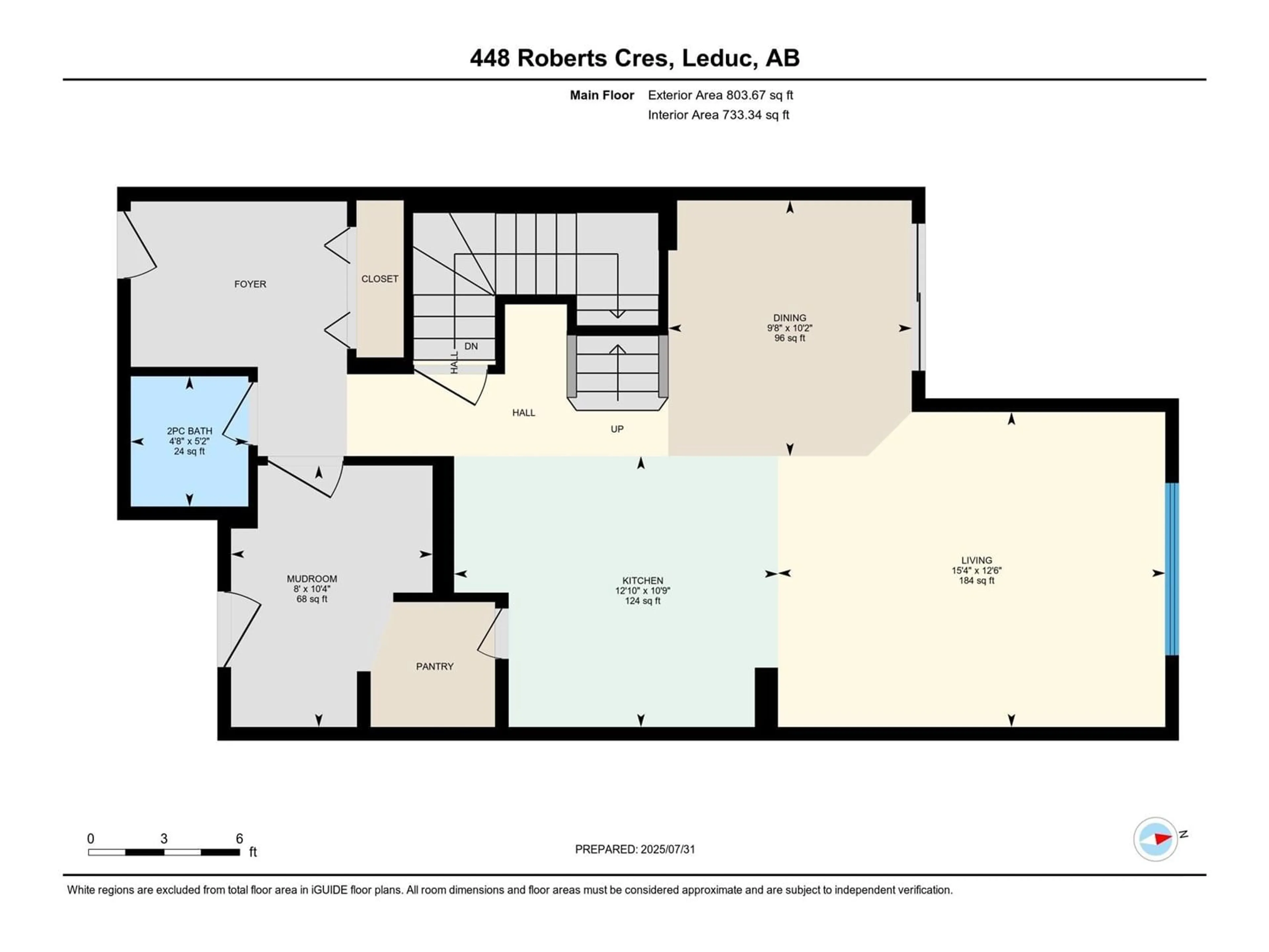 Floor plan for 448 ROBERTS CR, Leduc Alberta T9E1N4