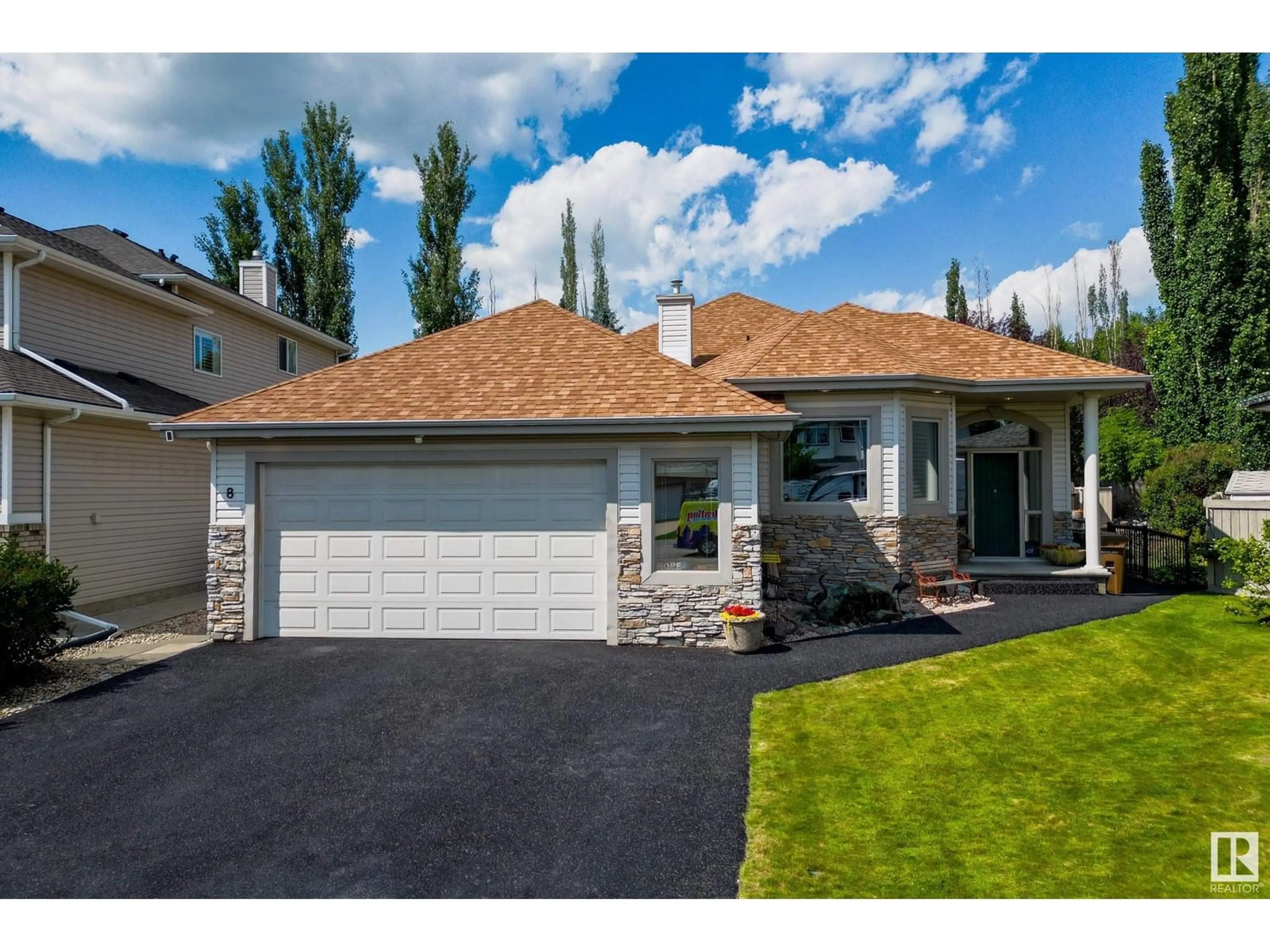 Home with vinyl exterior material, street for 8 EMBER CO, St. Albert Alberta T8L2N6