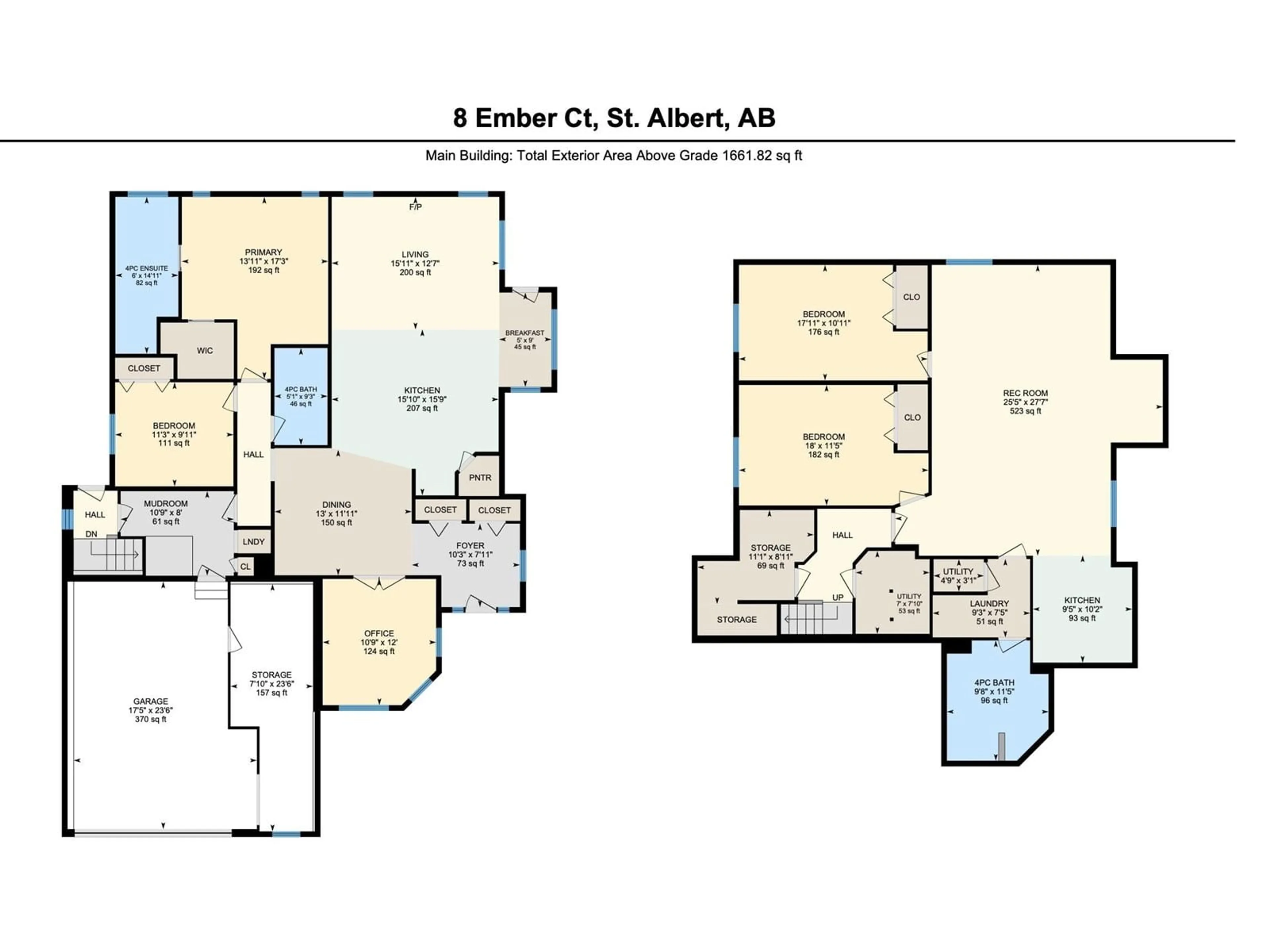 Floor plan for 8 EMBER CO, St. Albert Alberta T8L2N6