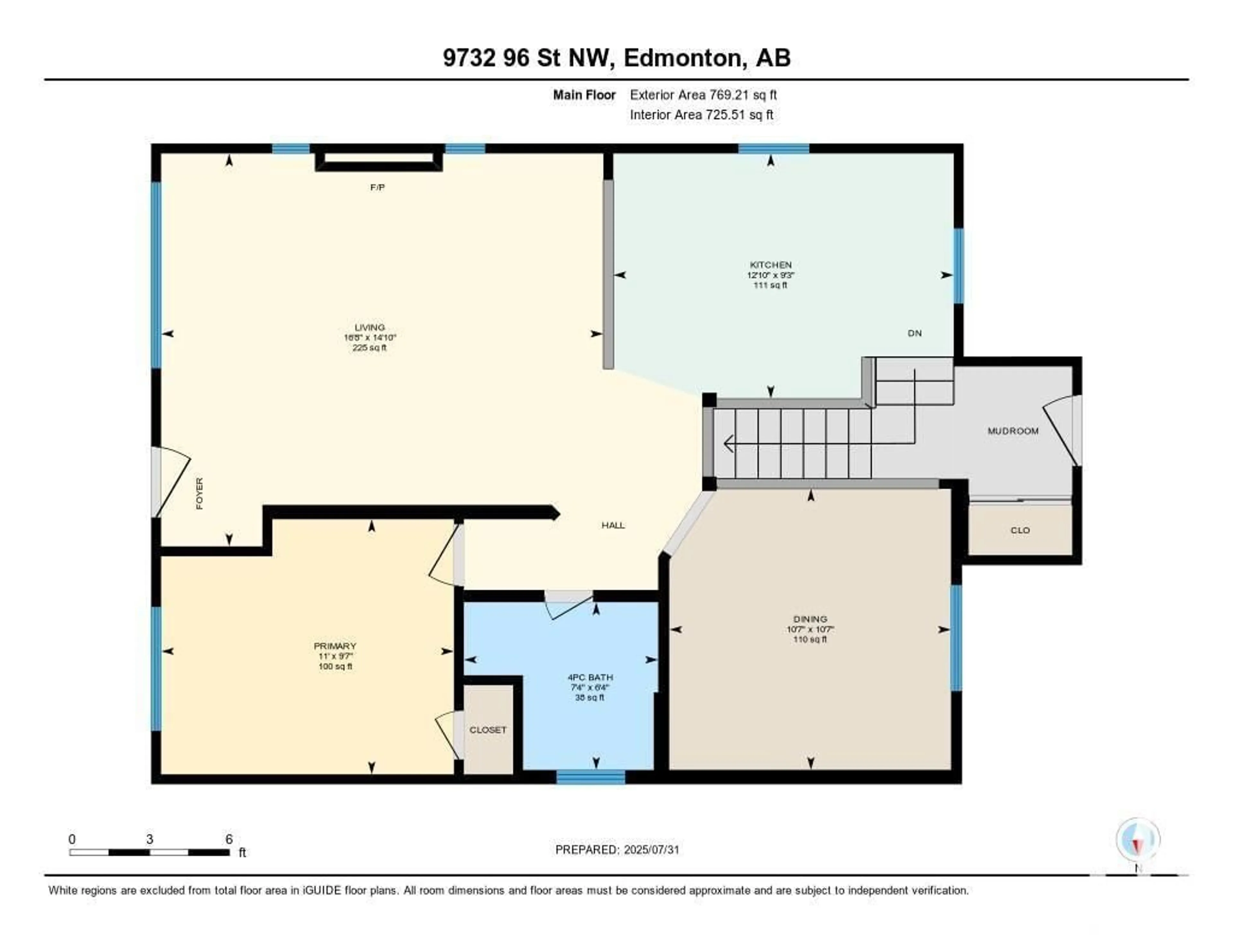 Floor plan for 9732 96 ST, Edmonton Alberta T6C3Z3