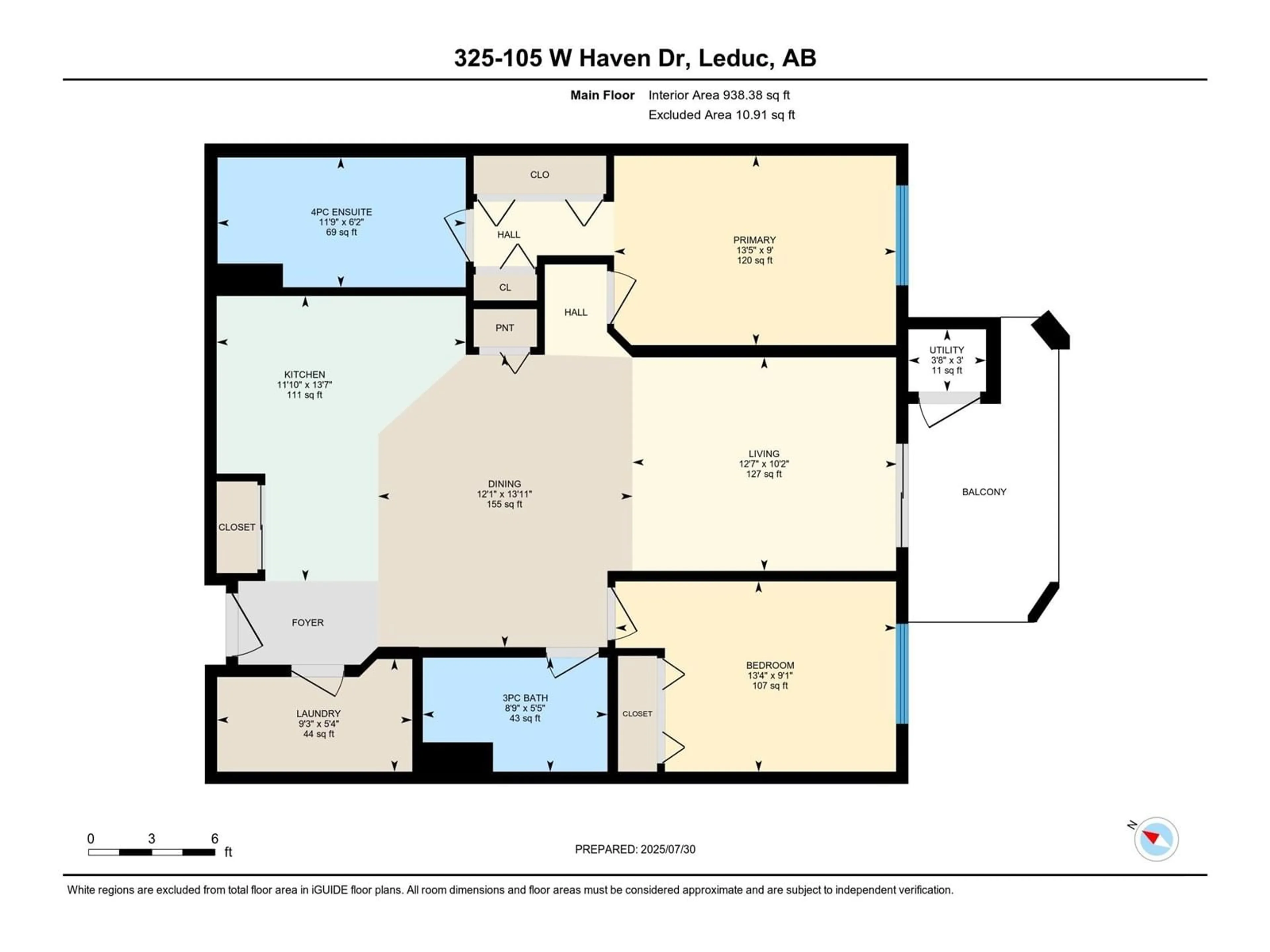 Floor plan for 325 105 WEST HAVEN DR, Leduc Alberta T6W1H9
