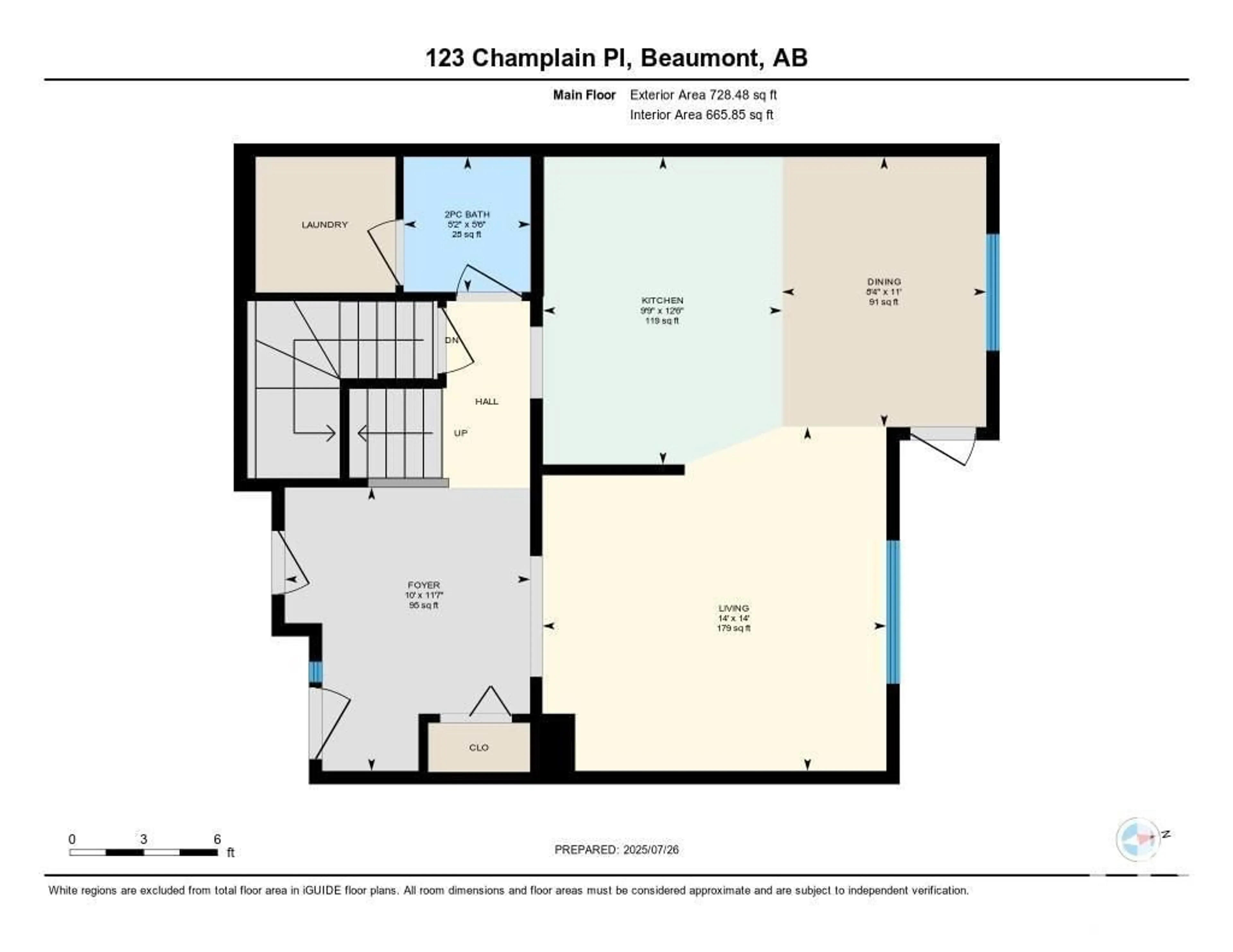 Floor plan for 123 CHAMPLAIN PL, Beaumont Alberta T4X1V9