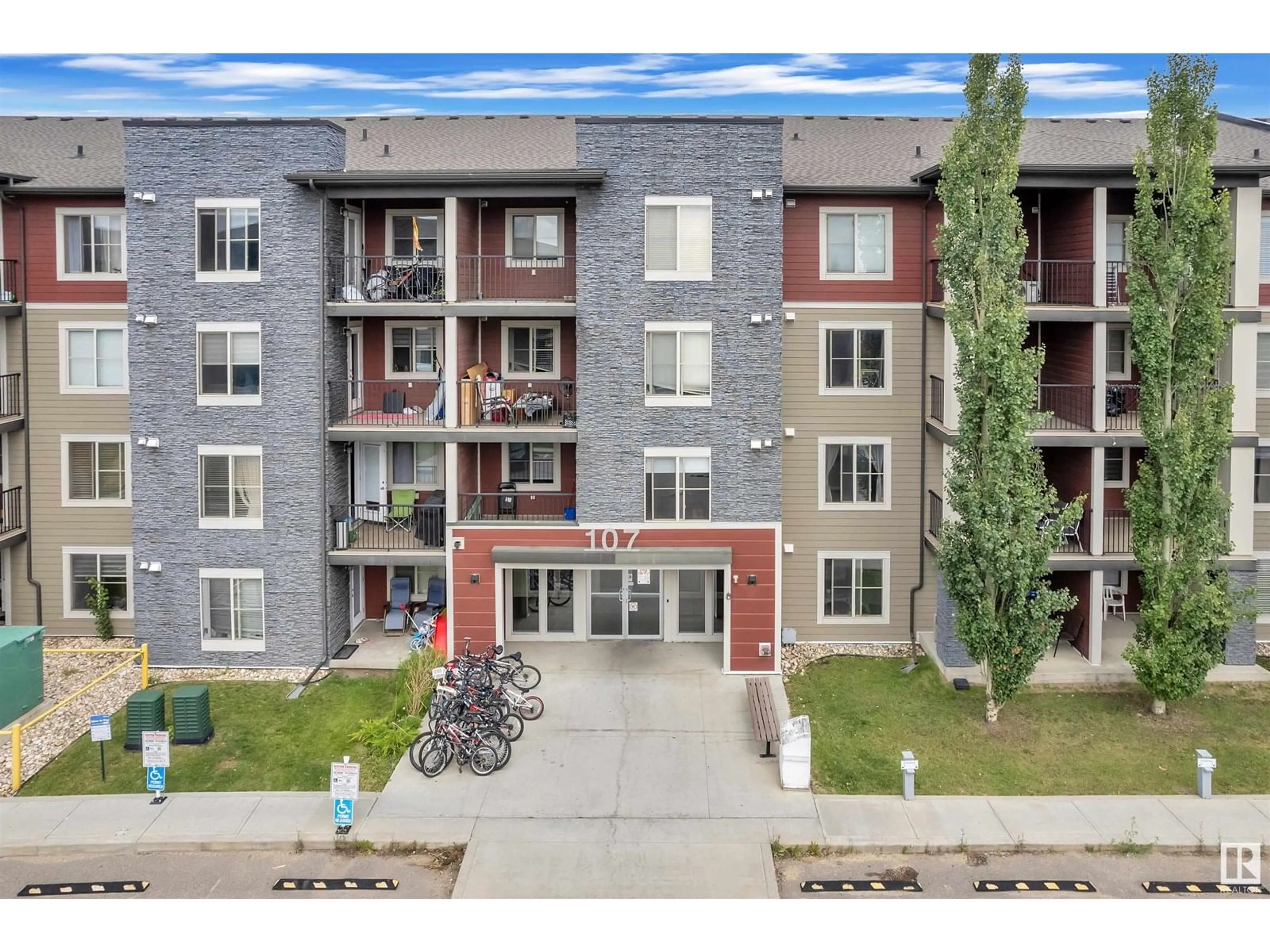 A pic from outside/outdoor area/front of a property/back of a property/a pic from drone, unknown for #103 - 107 WATT CM, Edmonton Alberta T6X2C6