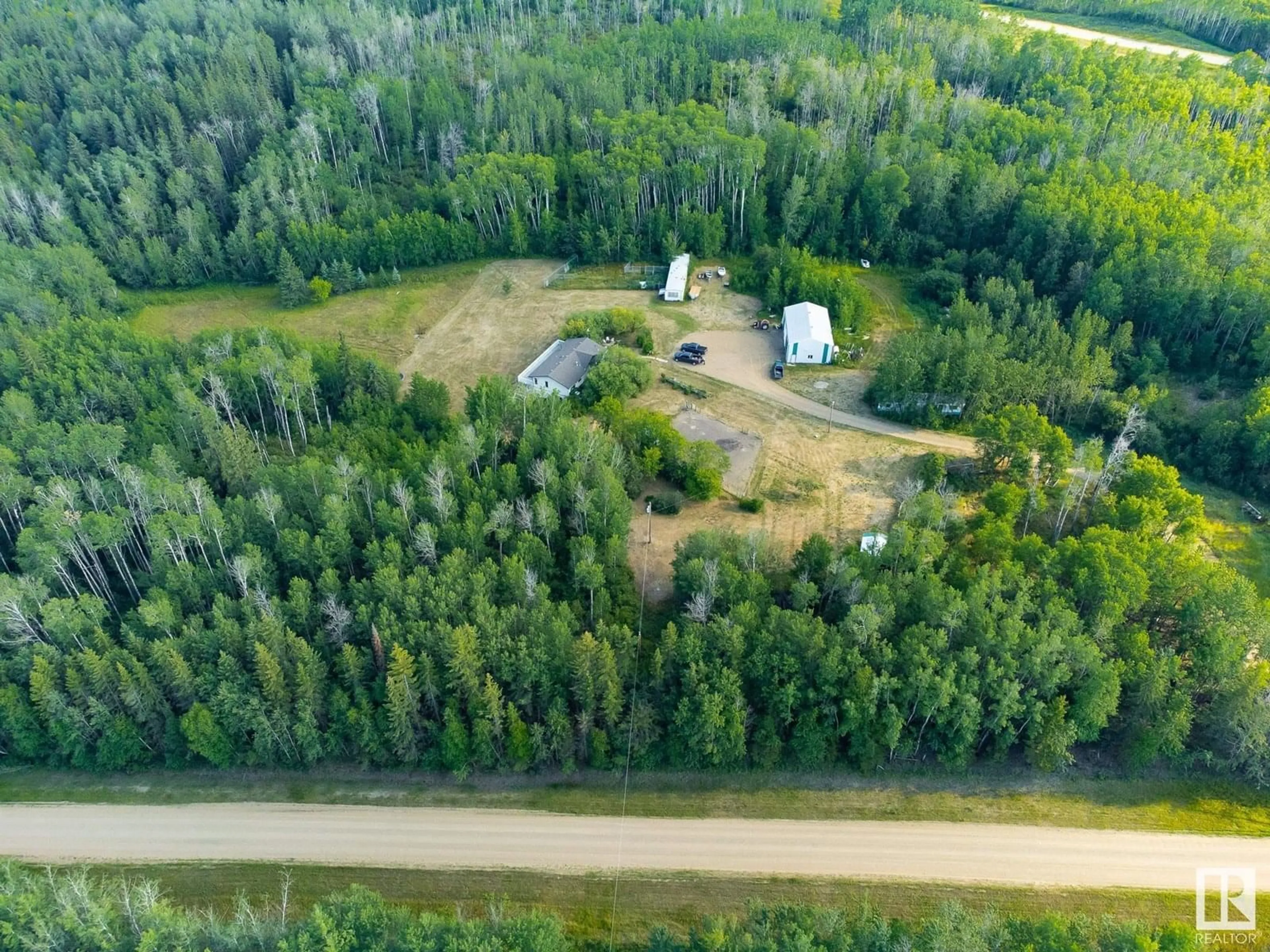 A pic from outside/outdoor area/front of a property/back of a property/a pic from drone, forest/trees view for 11219 TOWNSHIP ROAD 640 A, Rural Lac La Biche County Alberta T0A2C0