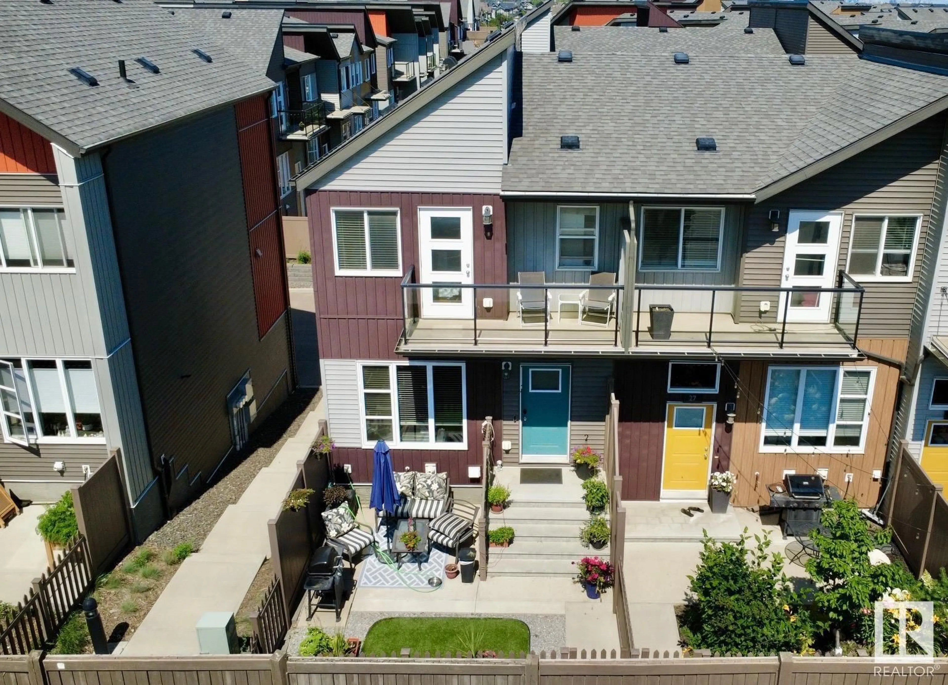A pic from outside/outdoor area/front of a property/back of a property/a pic from drone, city buildings view from balcony for #26 - 4470 PROWSE RD, Edmonton Alberta T6W3R5