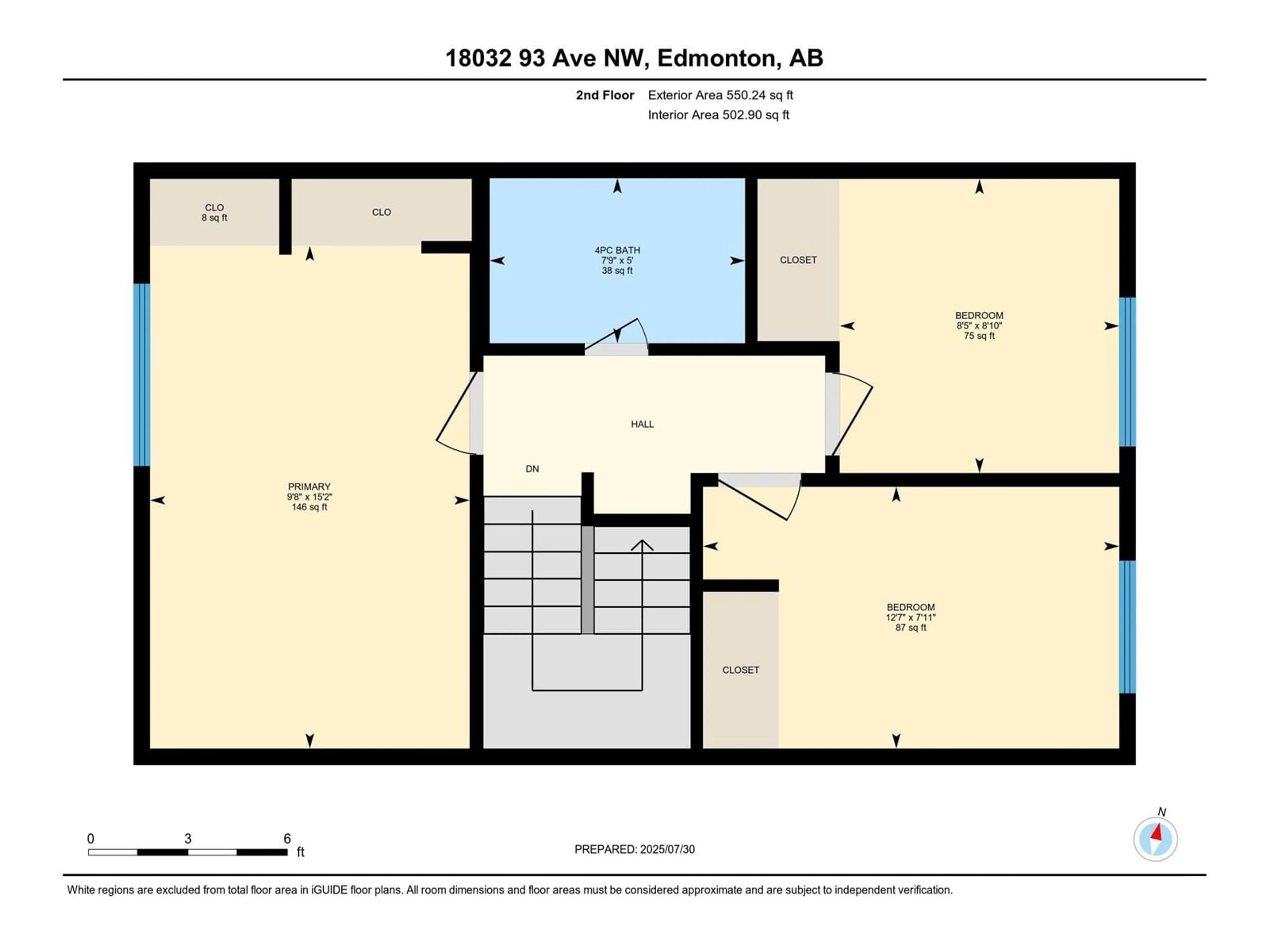 Floor plan for 18032 93 AV, Edmonton Alberta T5T1Y1