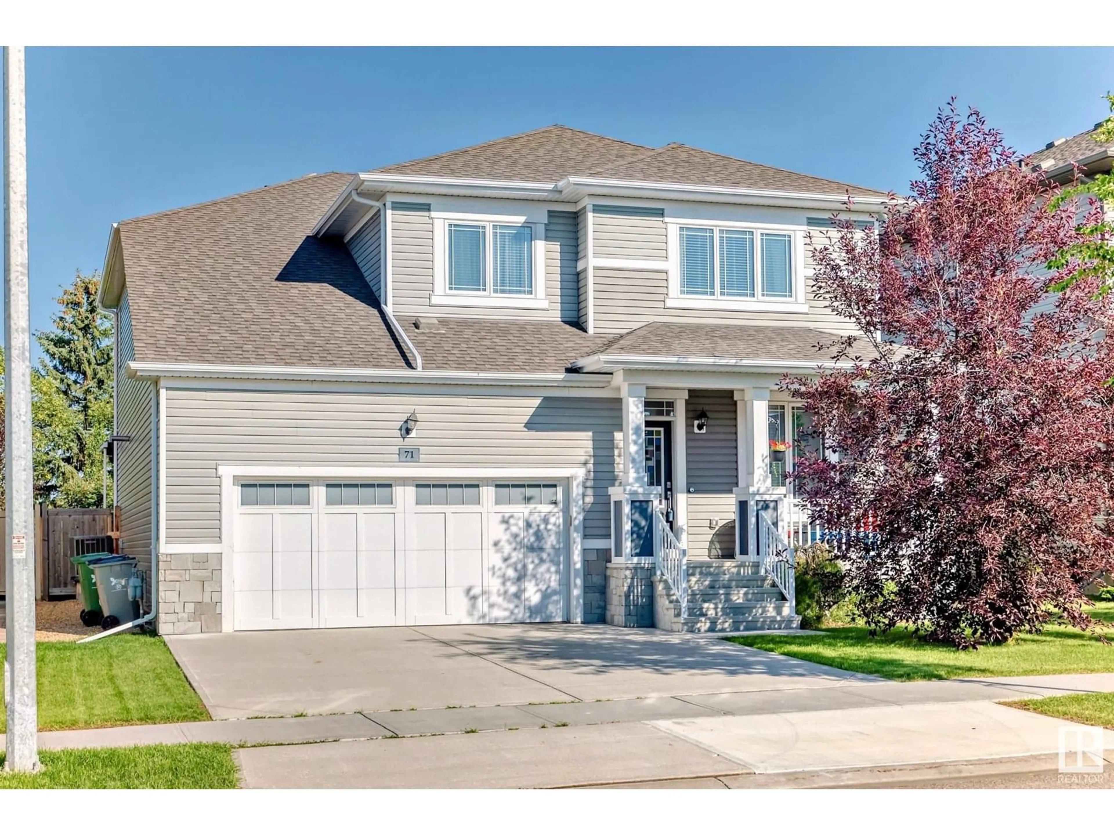 Home with vinyl exterior material, street for 71 ROSEMOUNT BV, Beaumont Alberta T4X1Z5
