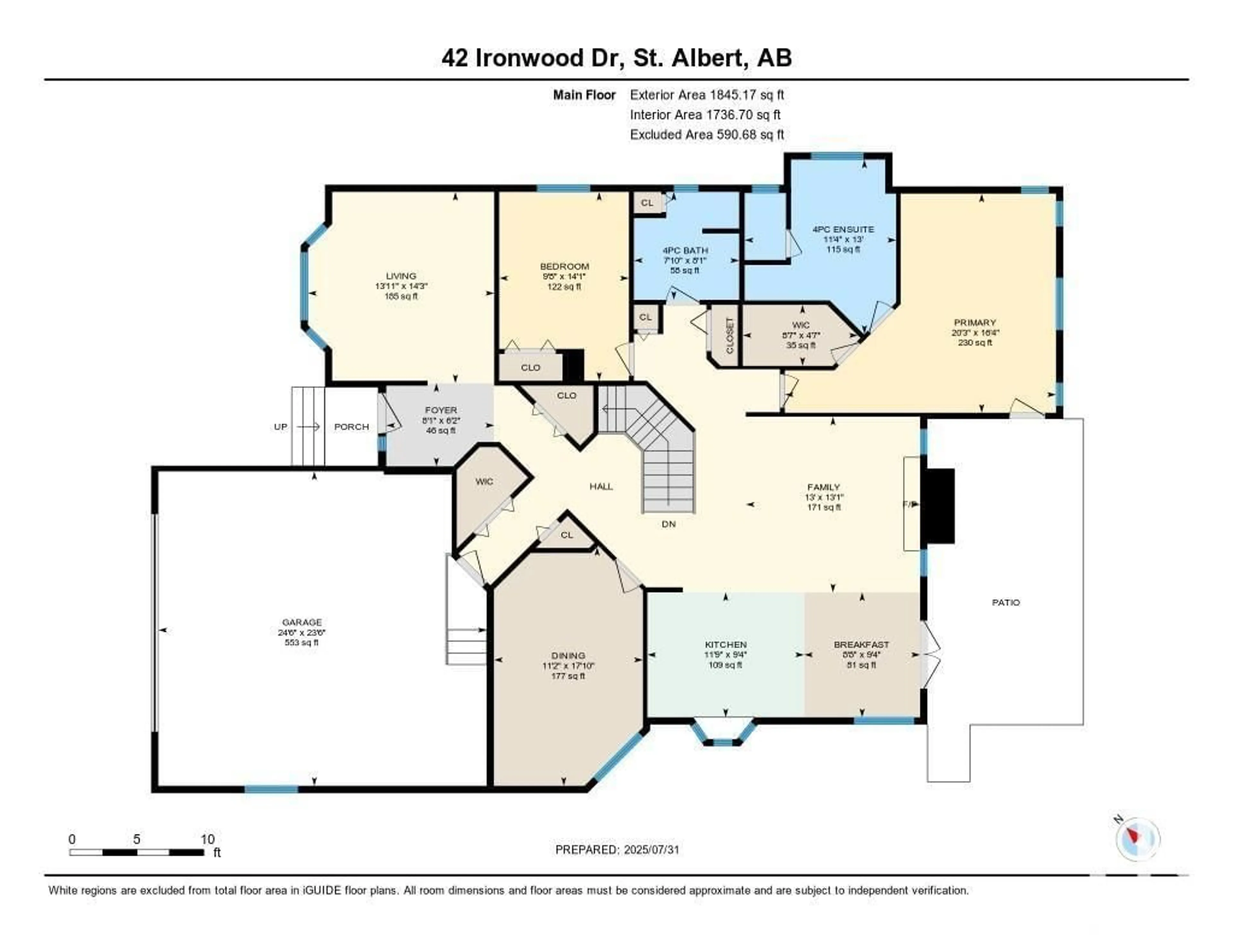 Floor plan for 42 IRONWOOD DR, St. Albert Alberta T8N5J2