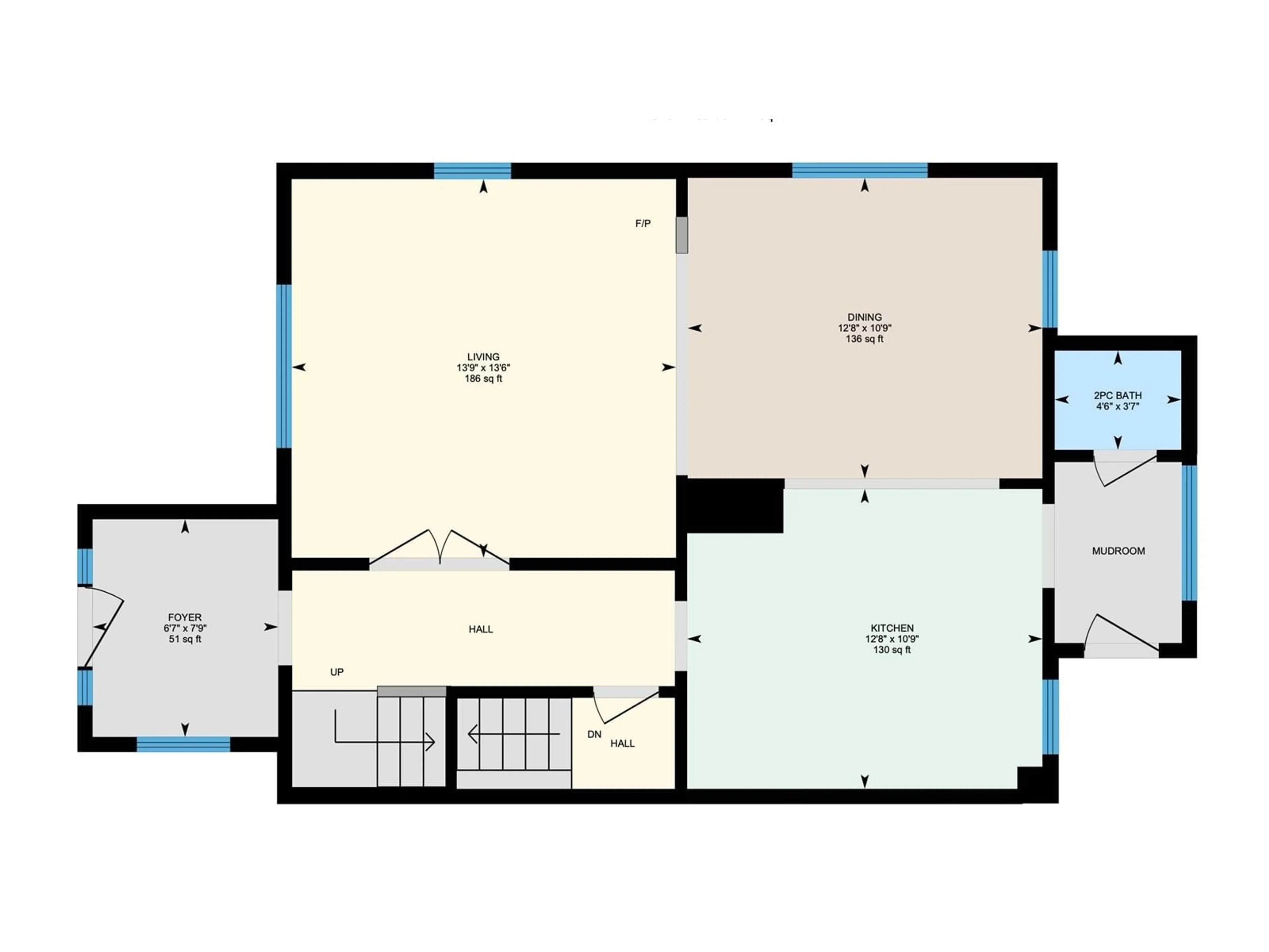 Floor plan for NW - 9829 88 AV, Edmonton Alberta T6E2R2