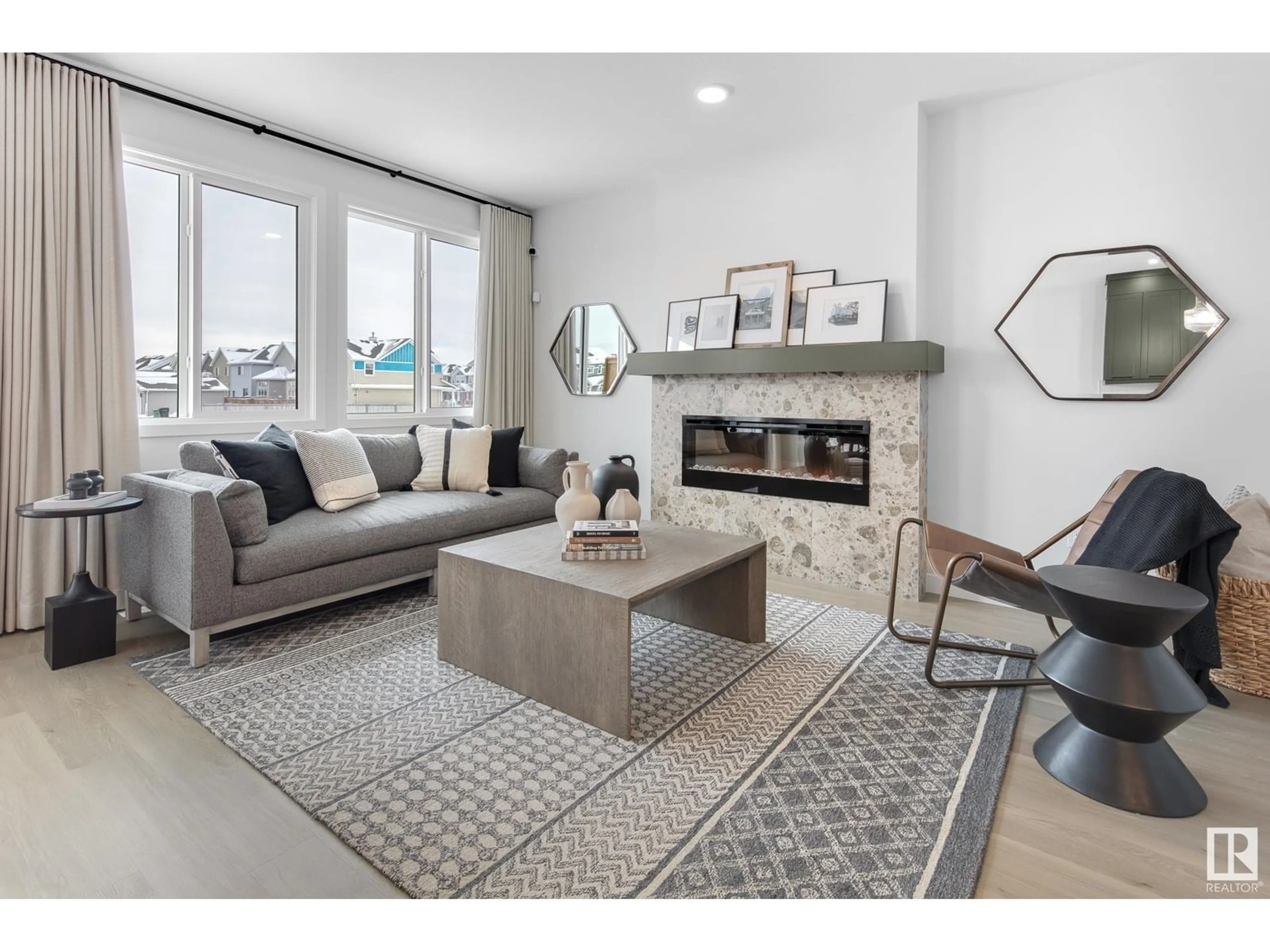 Living room with furniture, unknown for SW - 4793 CAWSEY TC, Edmonton Alberta T6W5M7