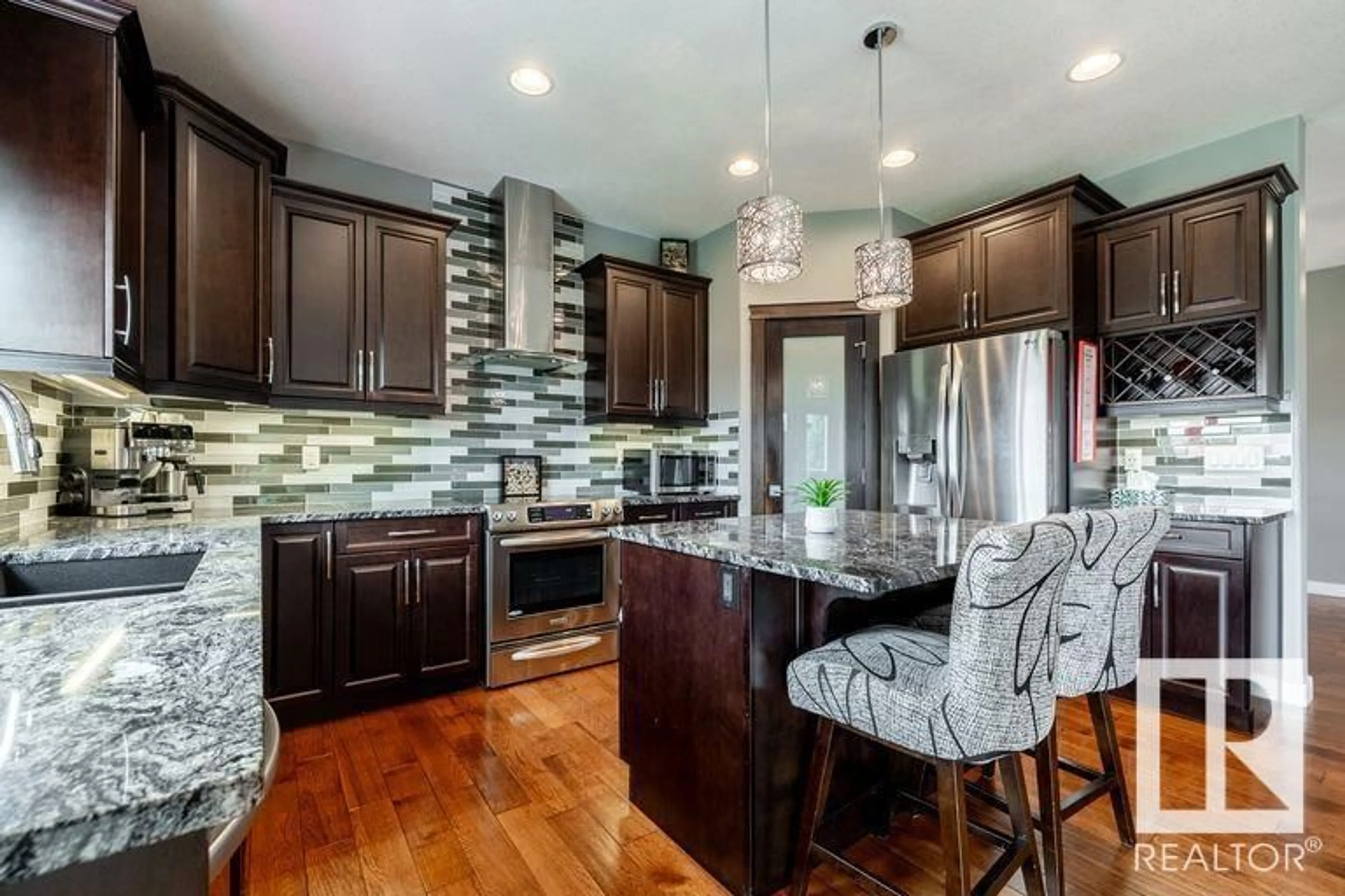 Contemporary kitchen, ceramic/tile floor for 3238 WINSPEAR CR, Edmonton Alberta T6X1P2