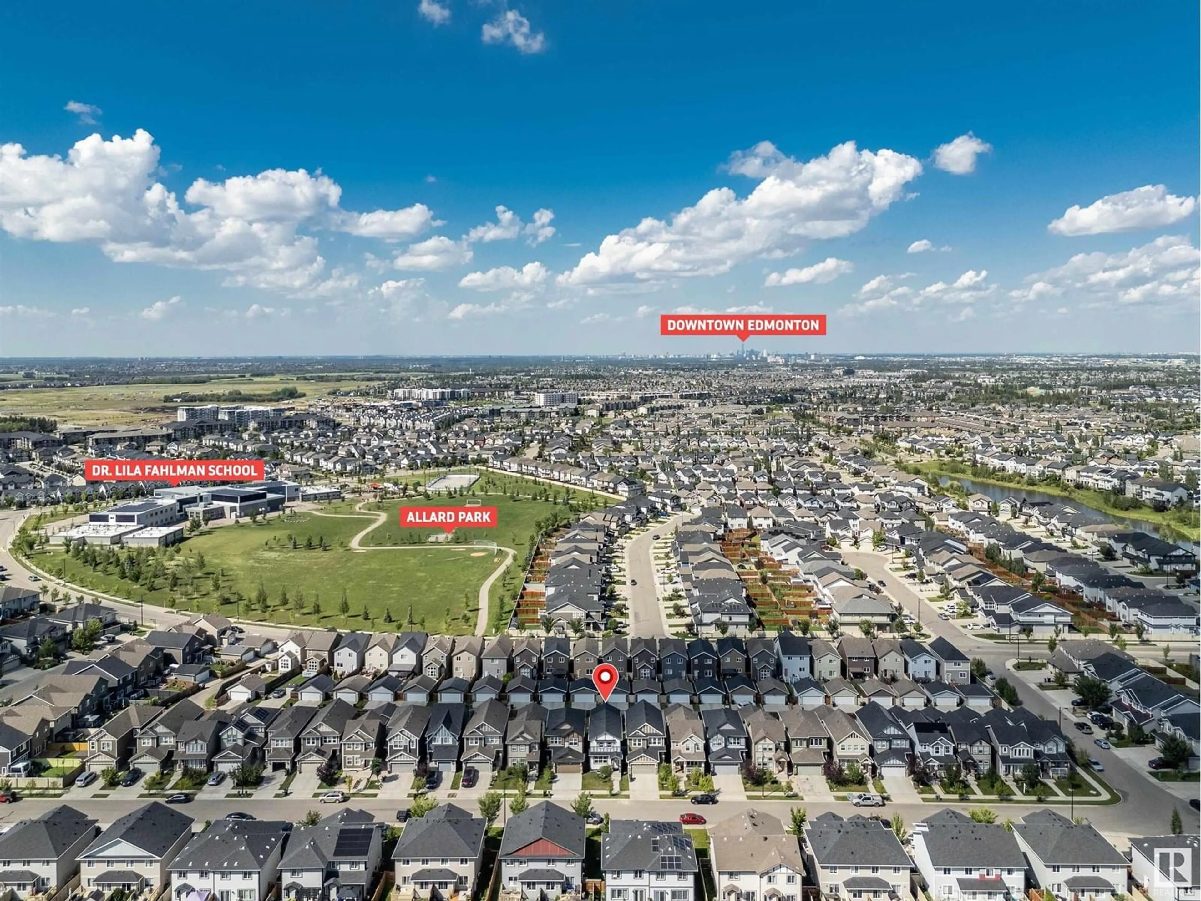 A pic from outside/outdoor area/front of a property/back of a property/a pic from drone, unknown for SW SW - 5852 ANTHONY CR, Edmonton Alberta T6W3H5