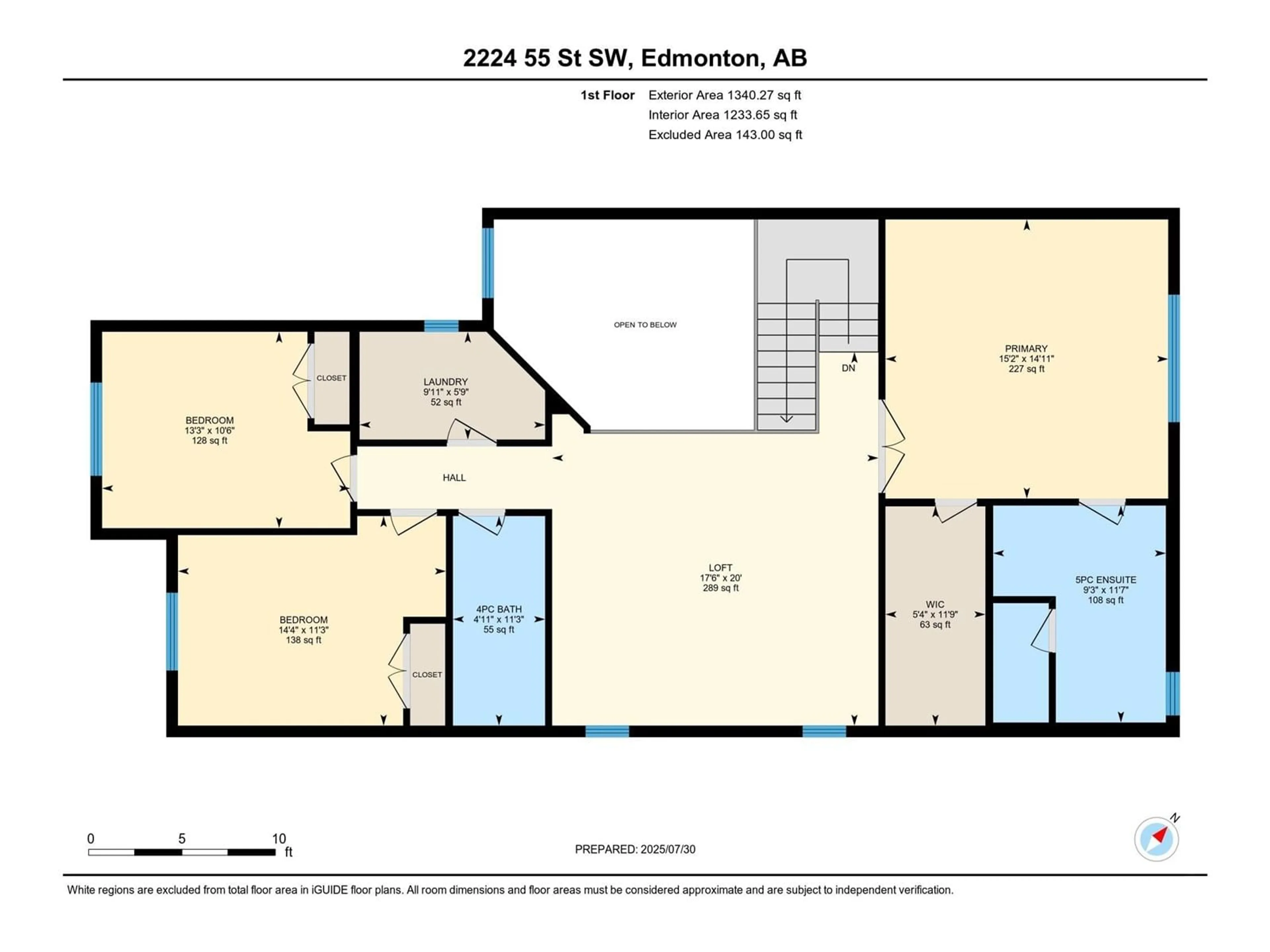Floor plan for SW - 2224 55 ST, Edmonton Alberta T6X2H9