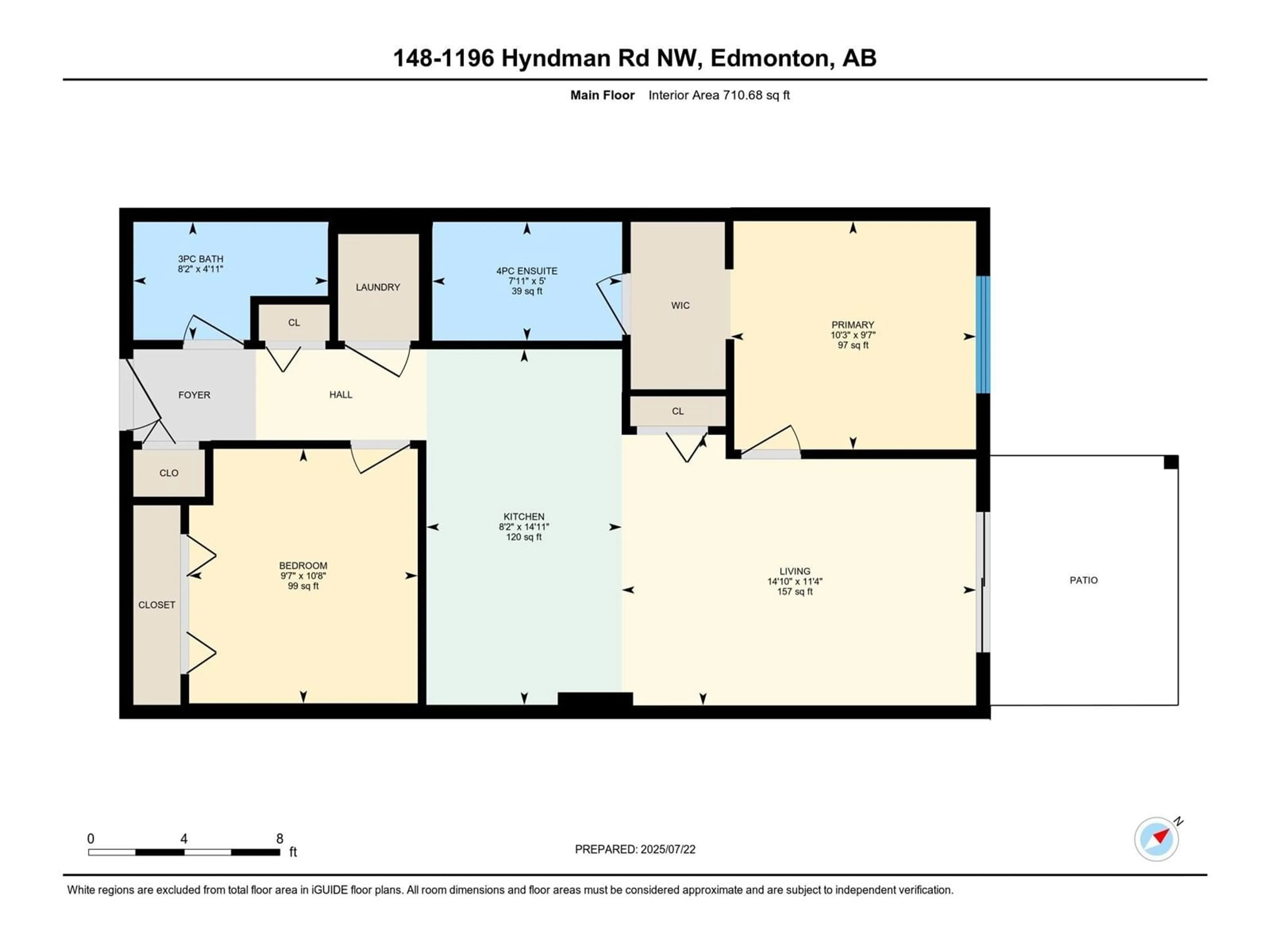Floor plan for #148 - 1196 HYNDMAN RD, Edmonton Alberta T5A0X8