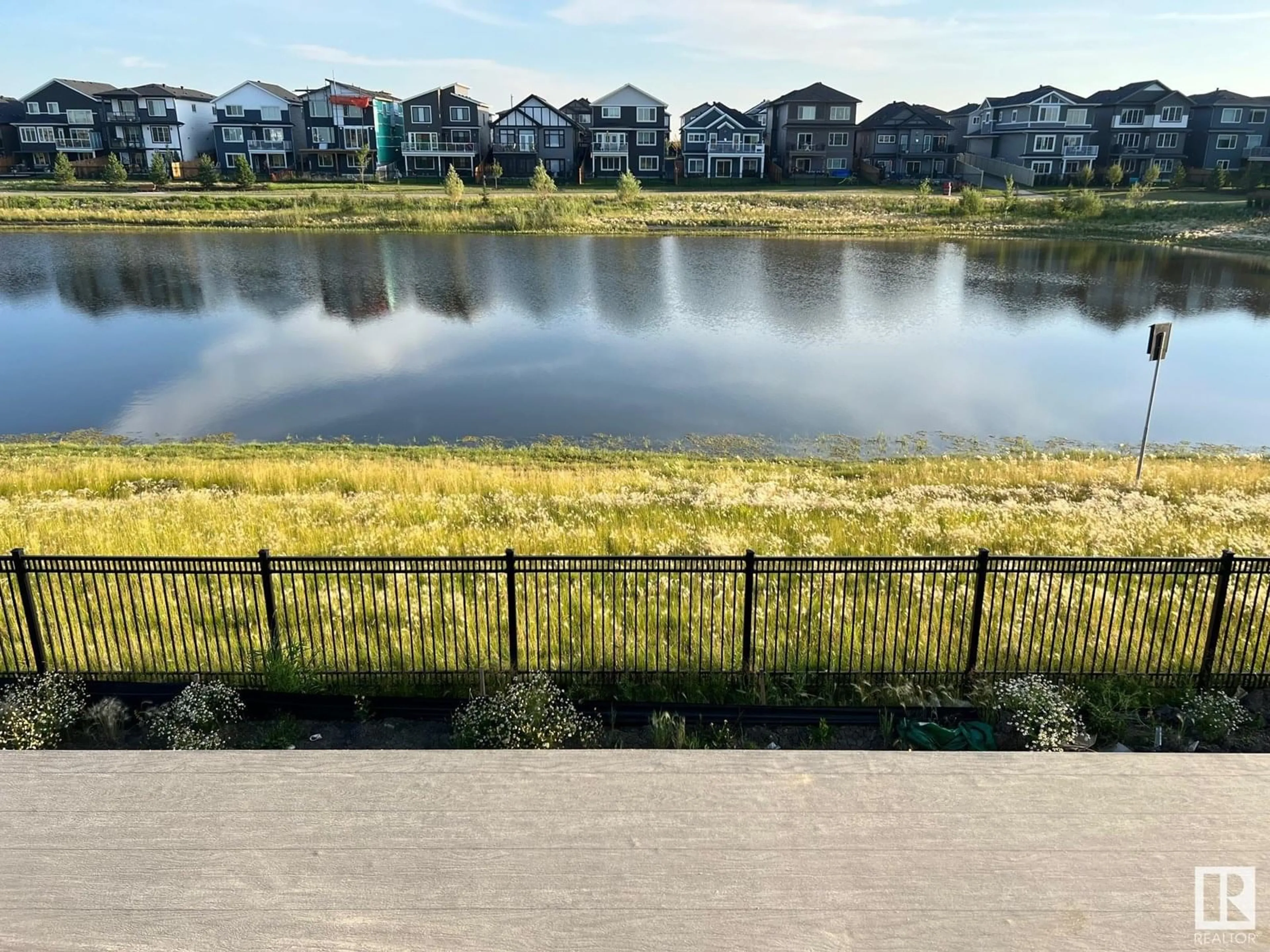 A pic from outside/outdoor area/front of a property/back of a property/a pic from drone, water/lake/river/ocean view for 68 ELDRIDGE PT, St. Albert Alberta T8N8C4