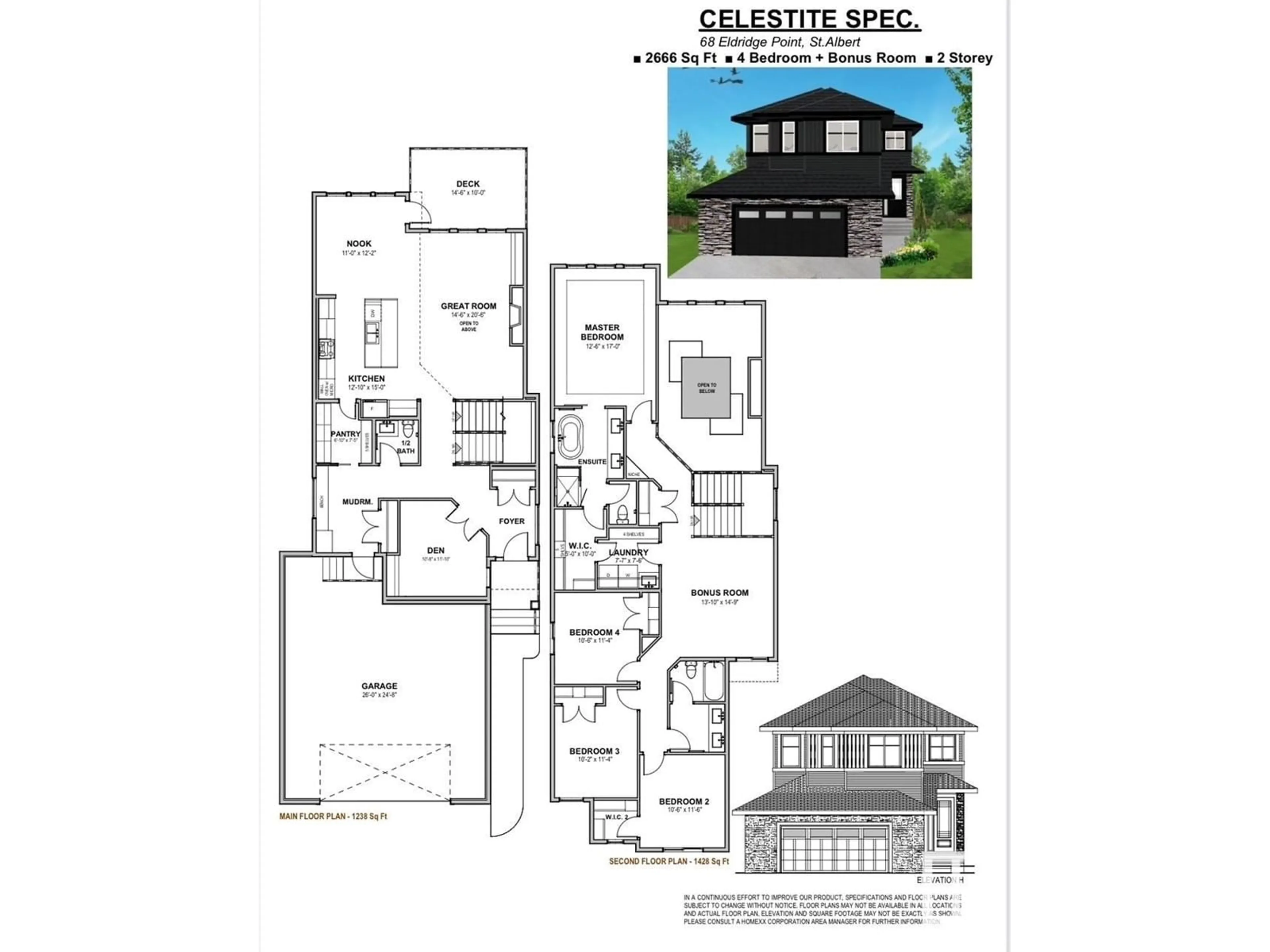 Floor plan for 68 ELDRIDGE PT, St. Albert Alberta T8N8C4
