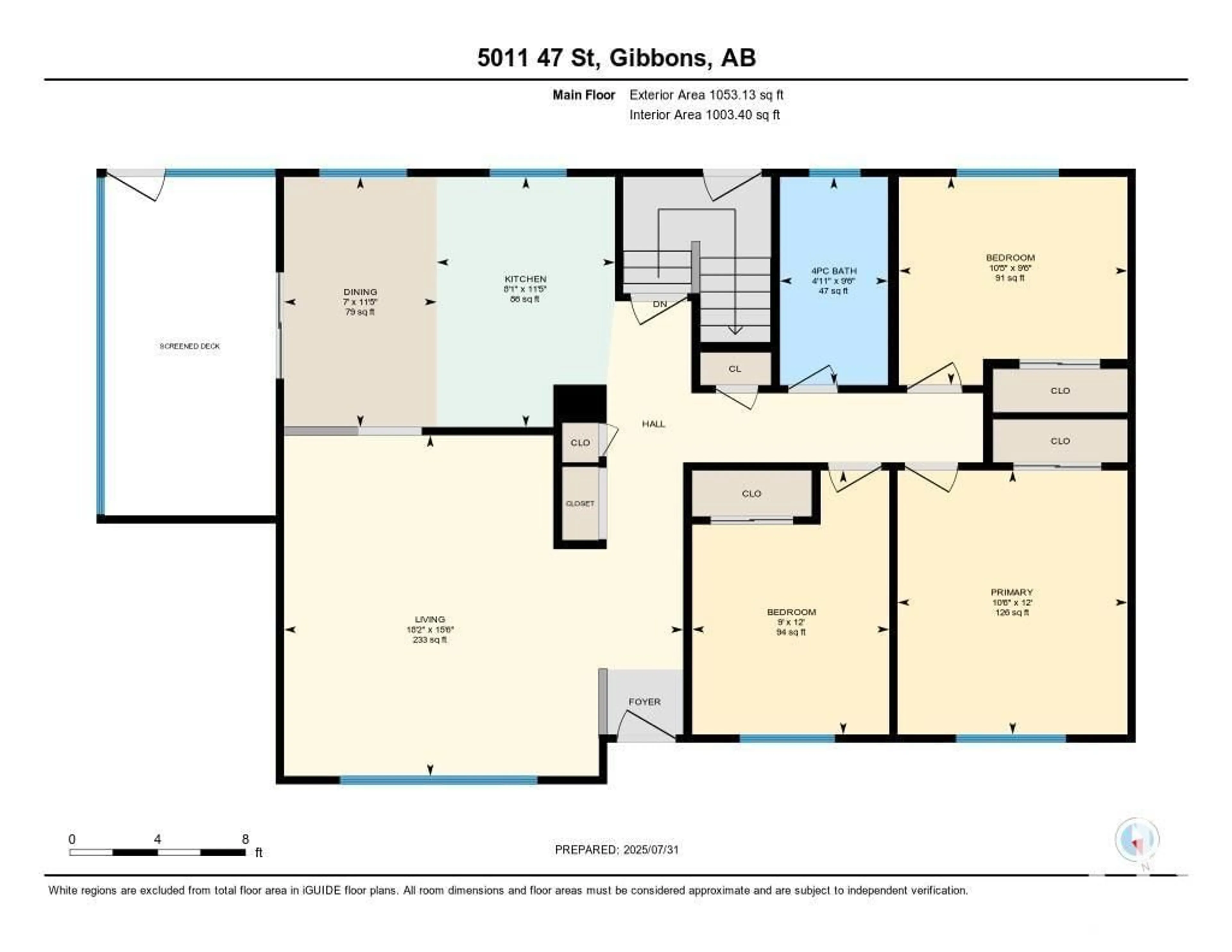 Floor plan for 5011 47 ST, Gibbons Alberta T0A1N0
