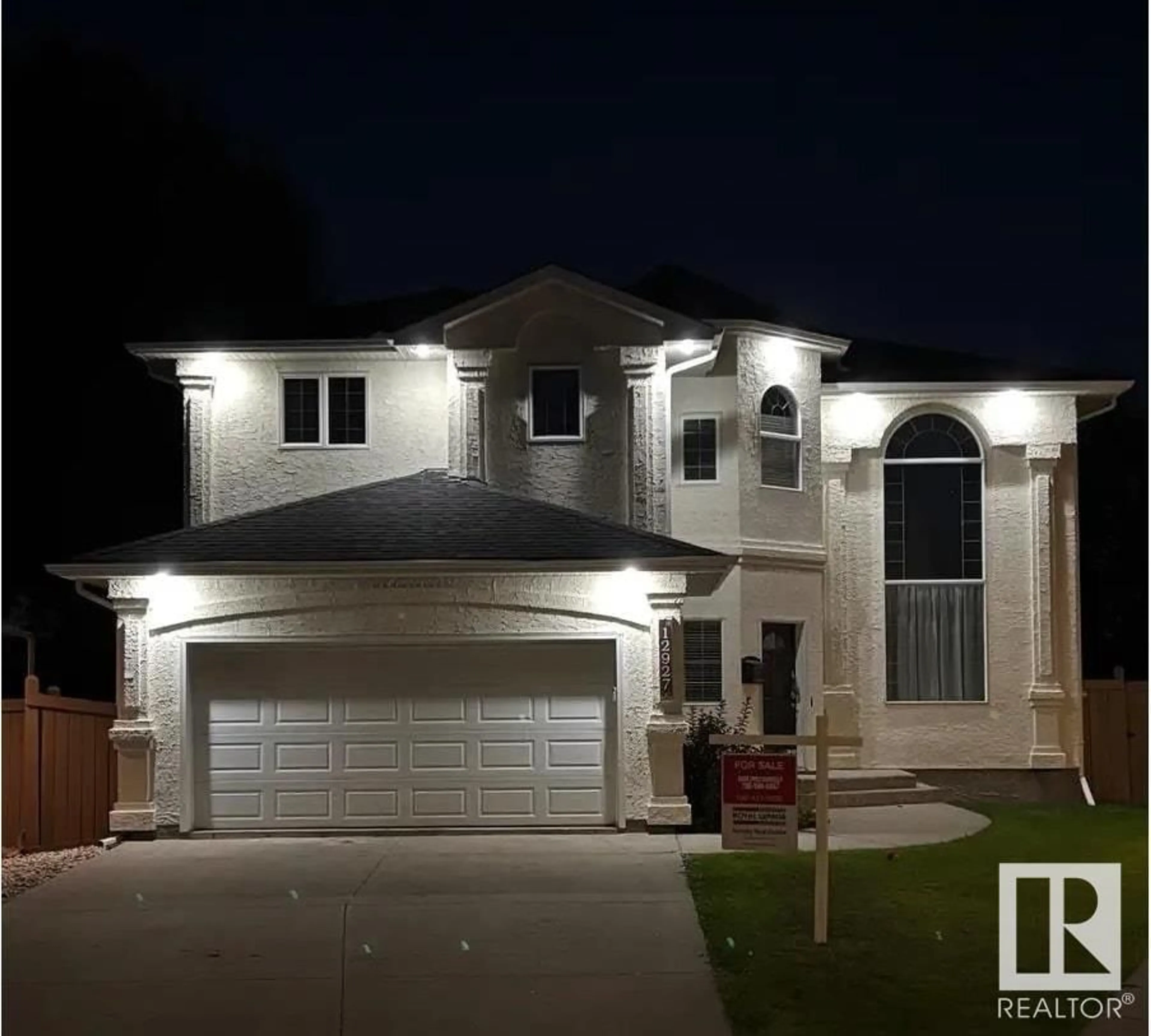 Home with vinyl exterior material, street for 12927 HUDSON WY, Edmonton Alberta T6V1M4