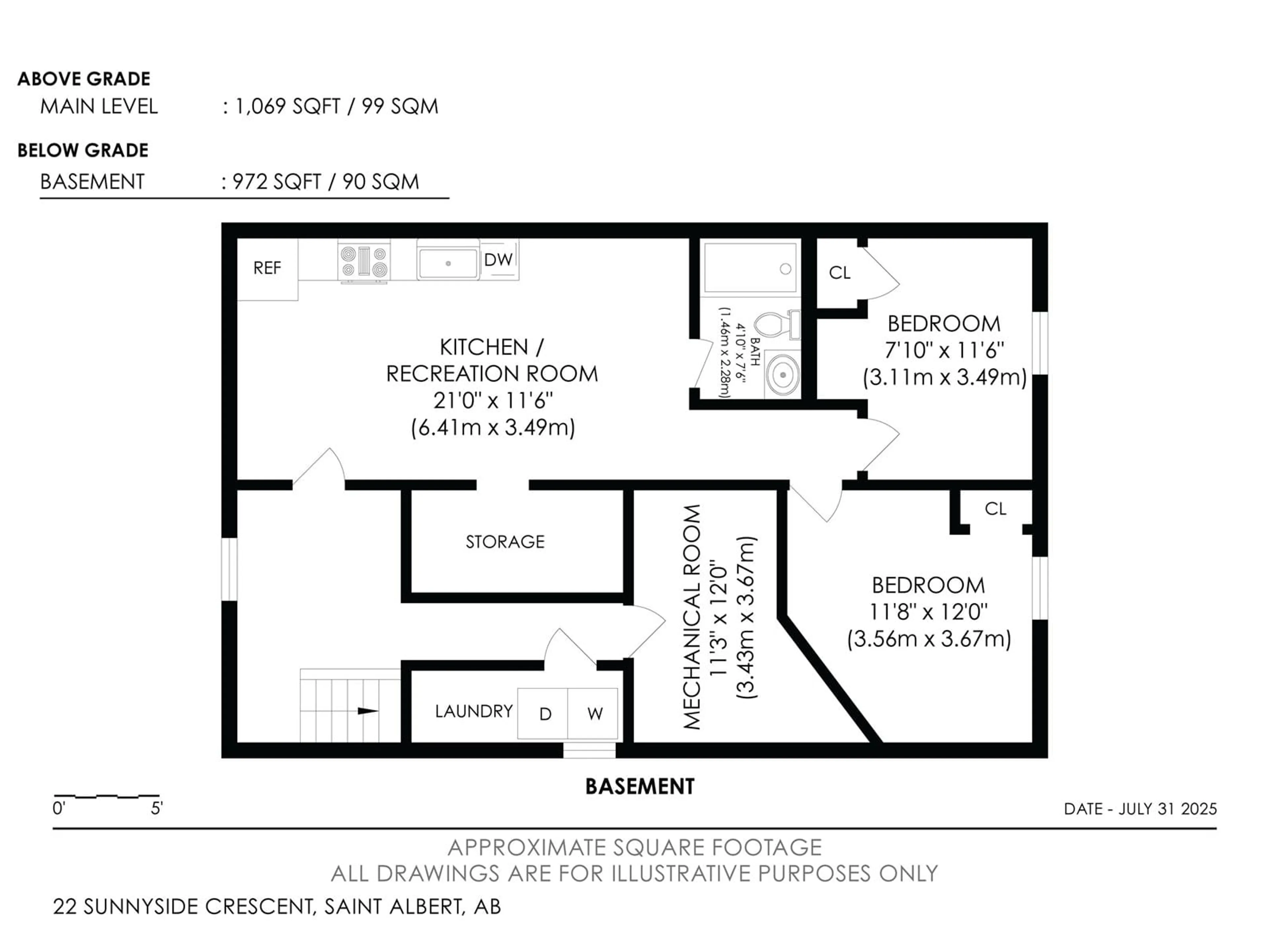 Floor plan for 22 SUNNYSIDE CR, St. Albert Alberta T8N0J5