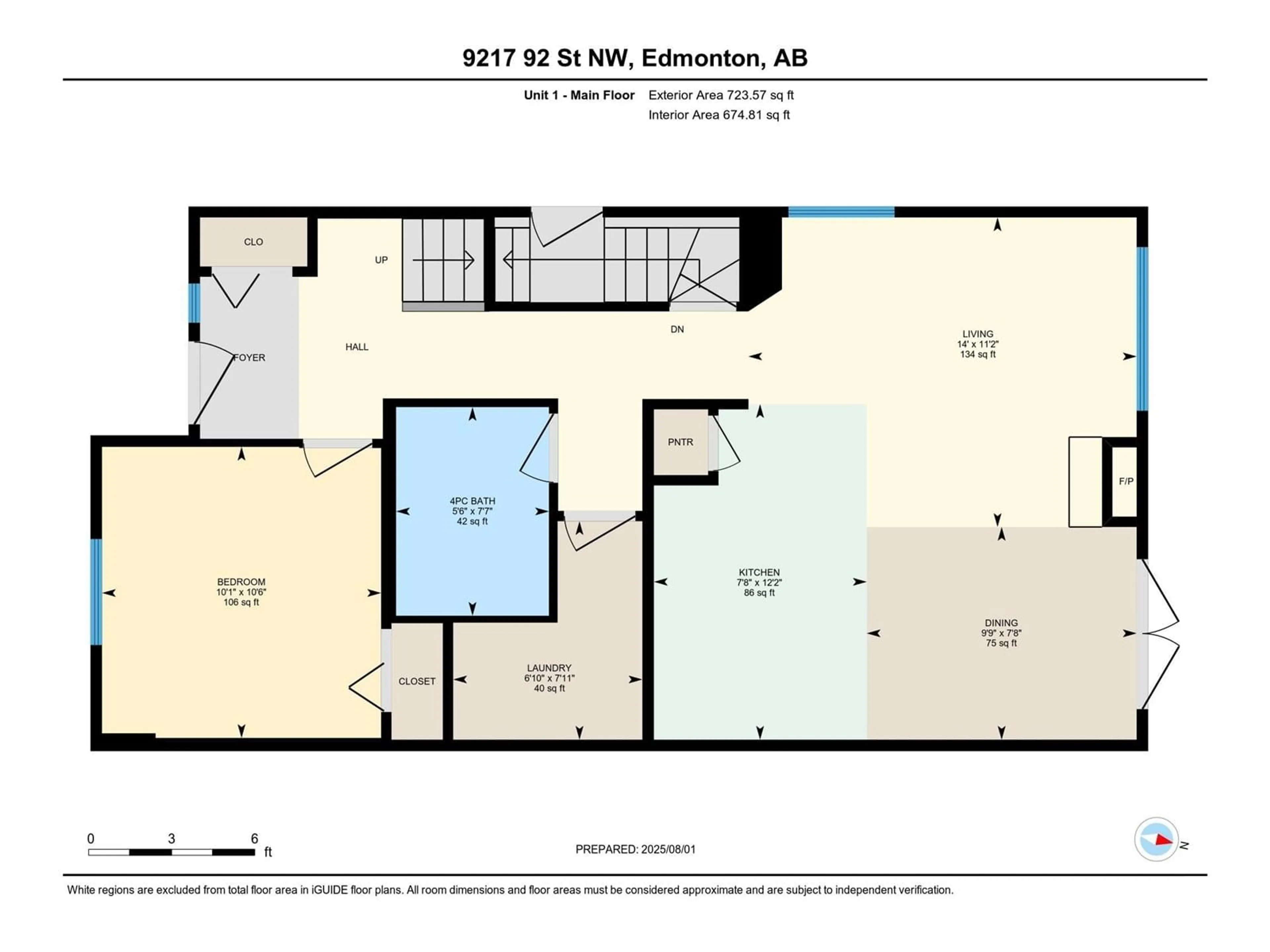 Floor plan for 9217 92 ST, Edmonton Alberta T6C3R4