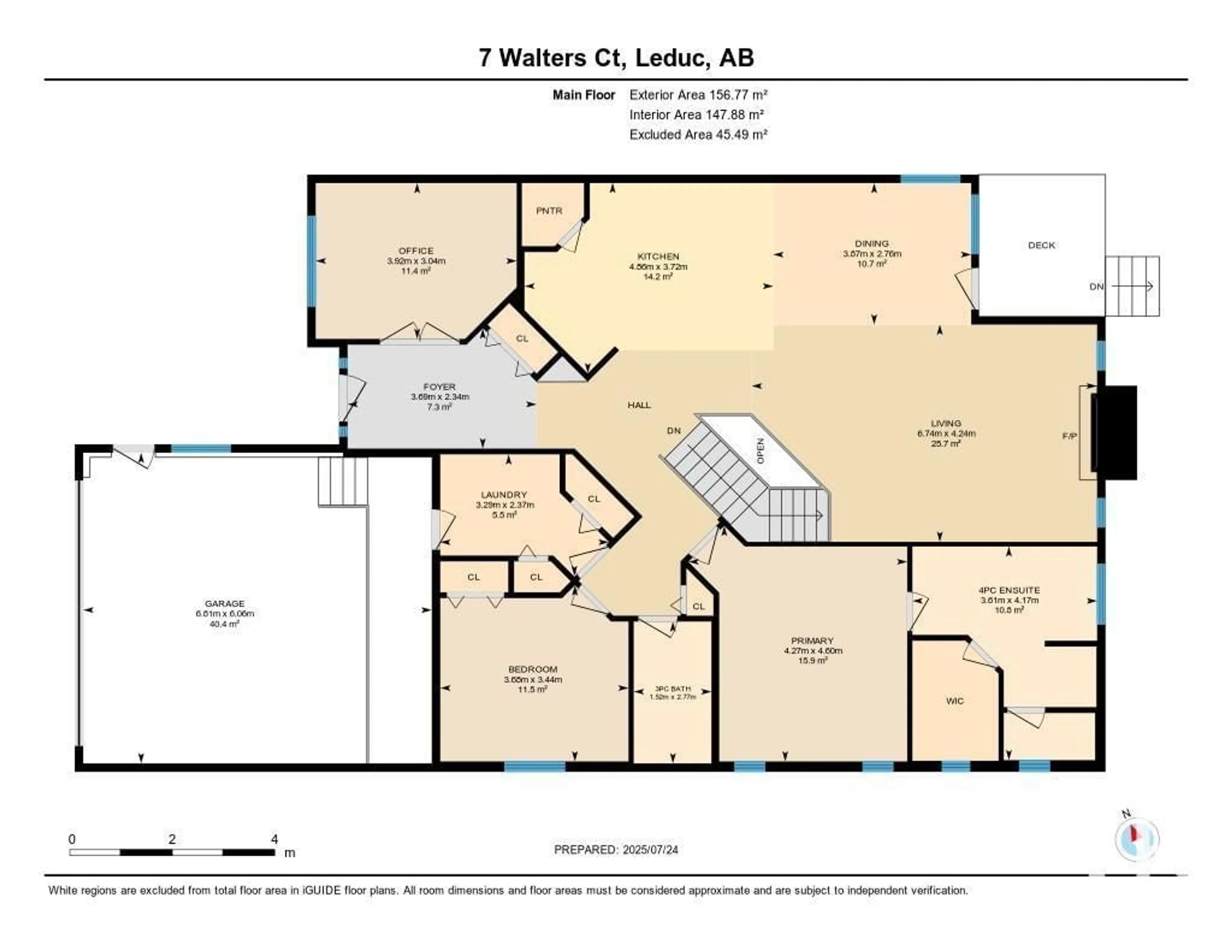Floor plan for 7 WALTERS, Leduc Alberta T9E0H9