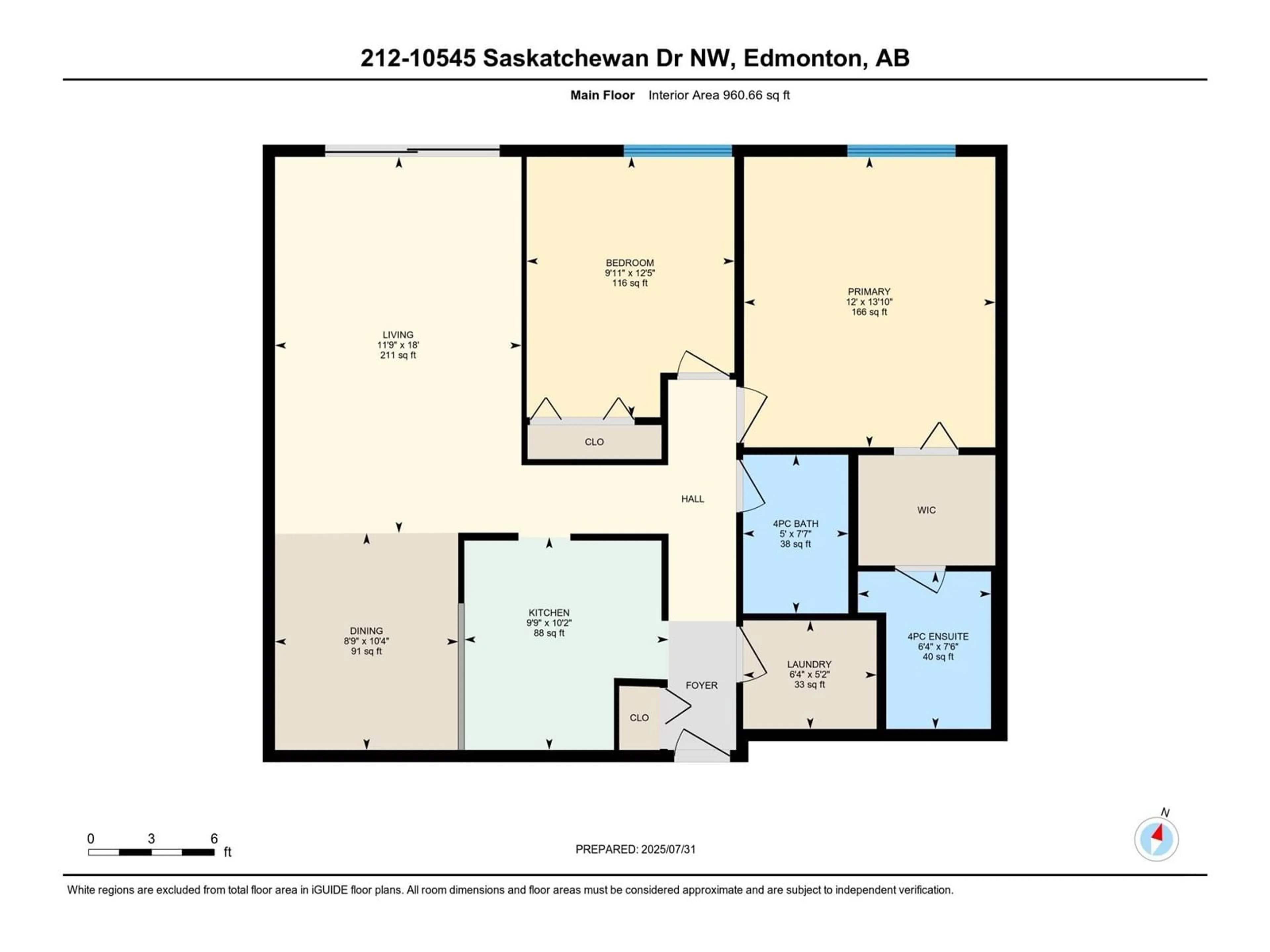 Floor plan for #212 - 10545 SASKATCHEWAN DR, Edmonton Alberta T6E6C6
