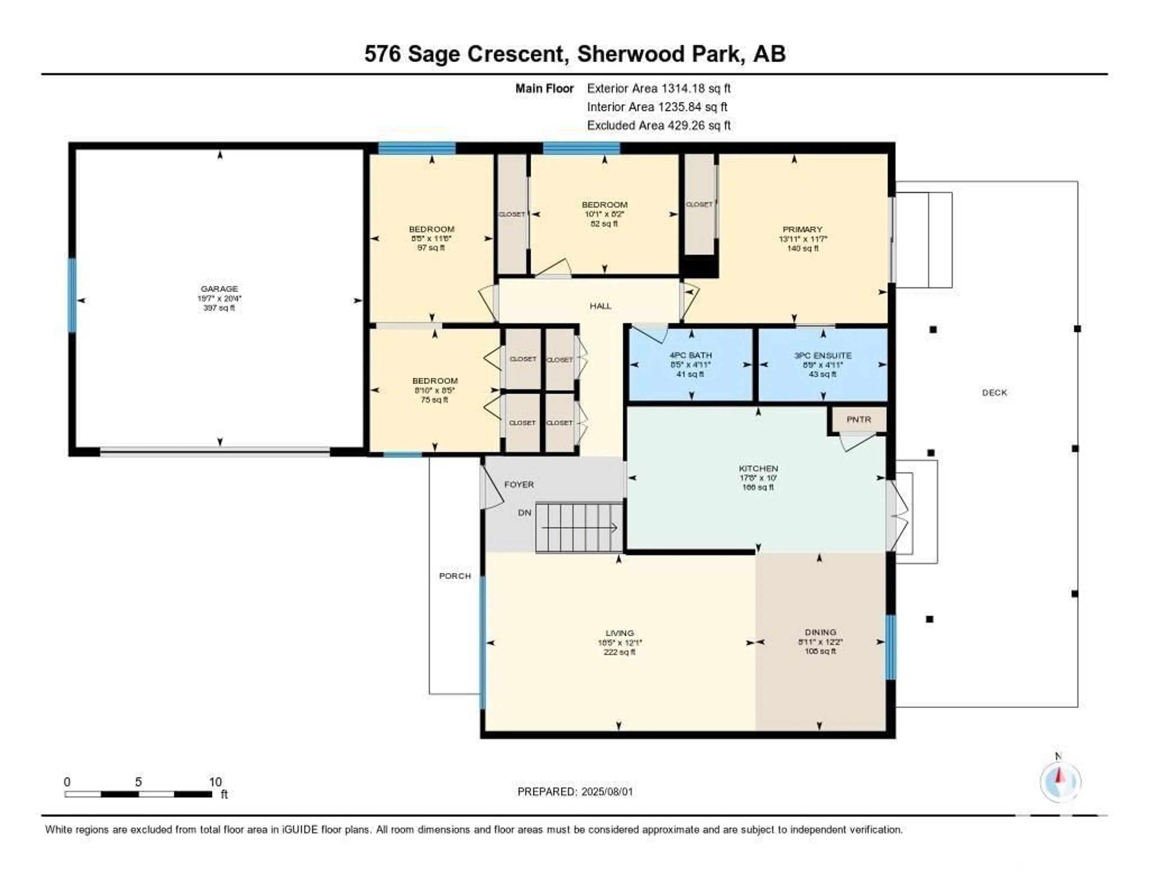 Floor plan for 576 SAGE CR, Sherwood Park Alberta T6E5V5