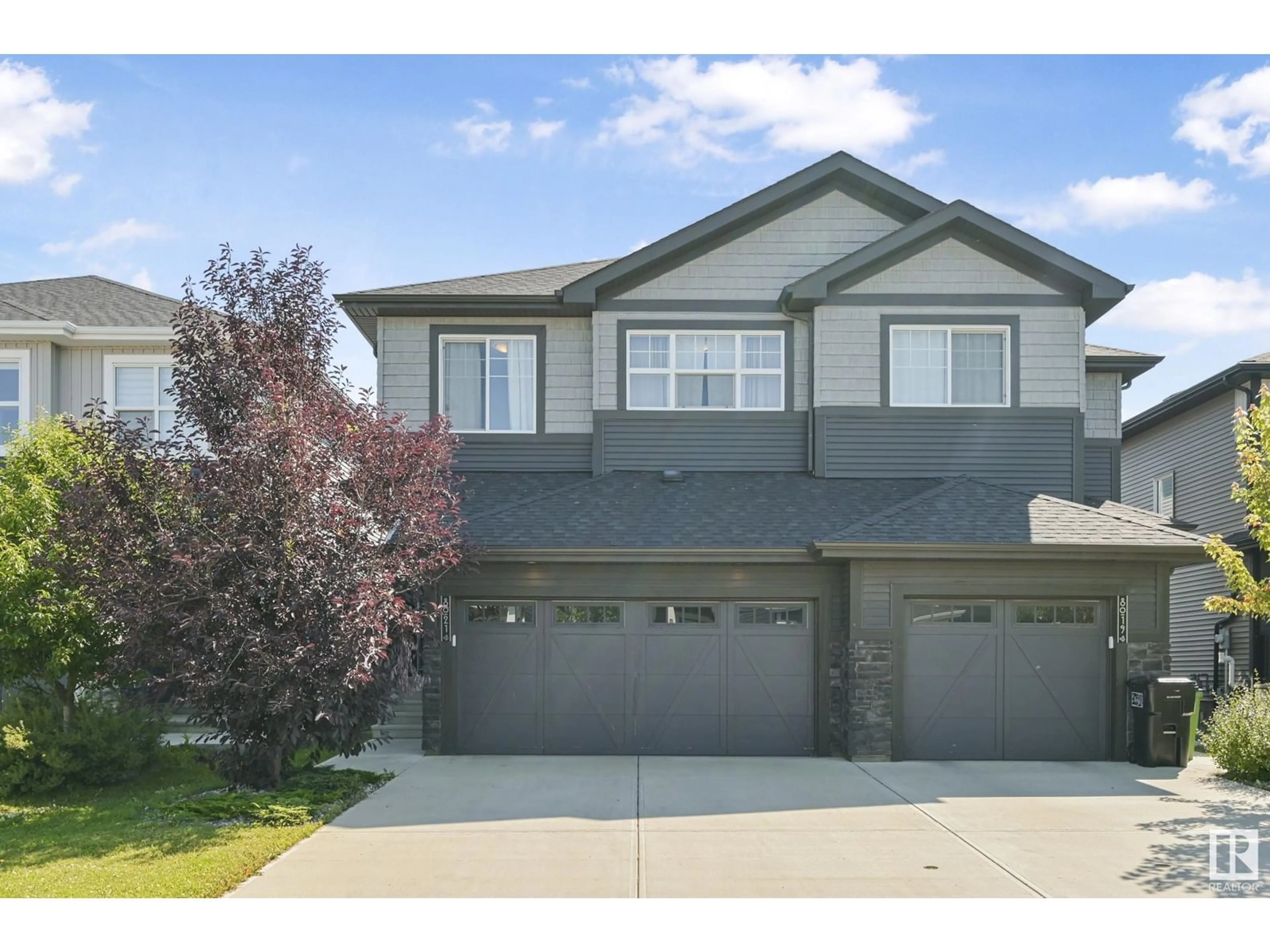 Home with vinyl exterior material, street for 8021 223 ST, Edmonton Alberta T5T7H9