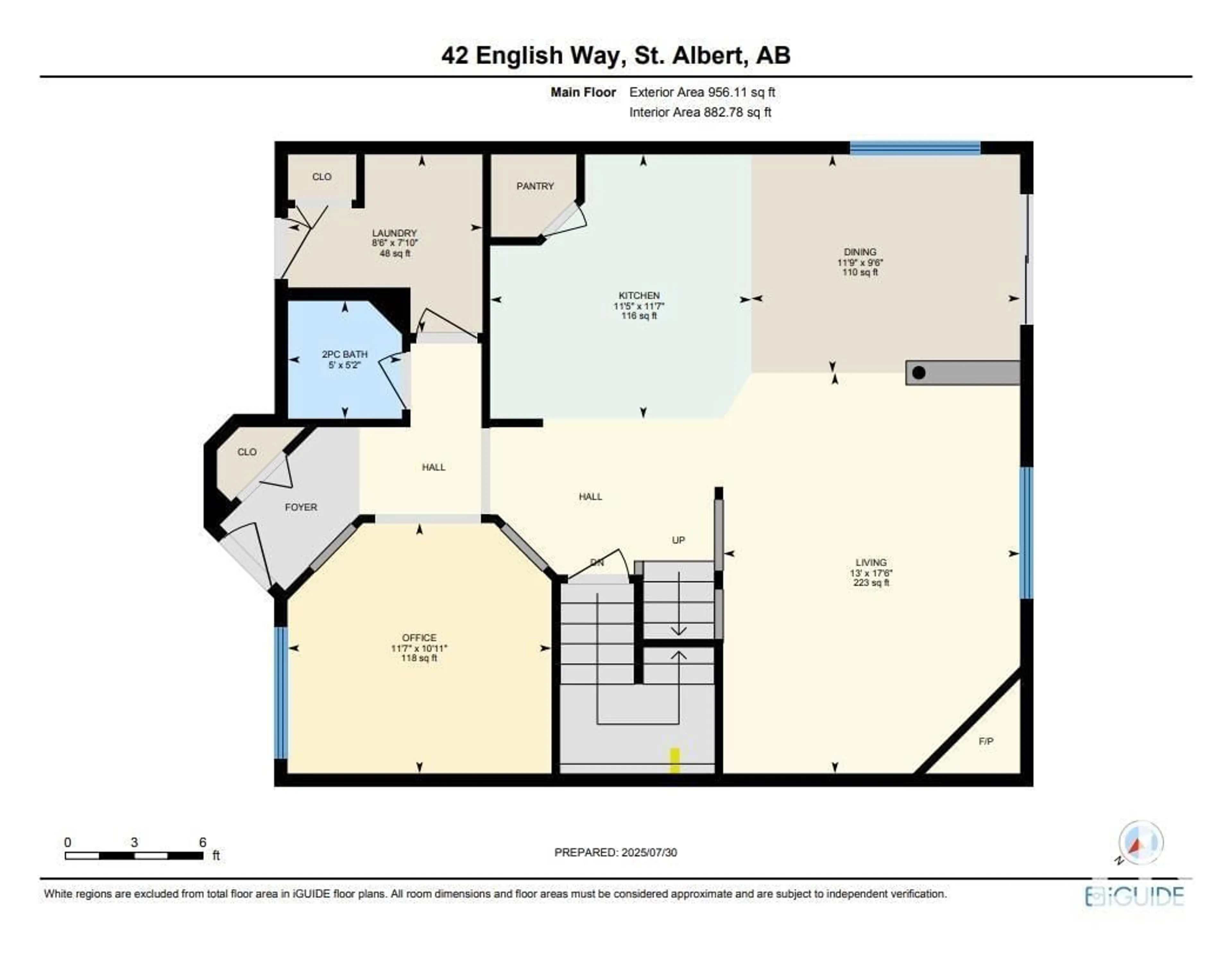 Floor plan for 42 ENGLISH WY, St. Albert Alberta T8N7G7