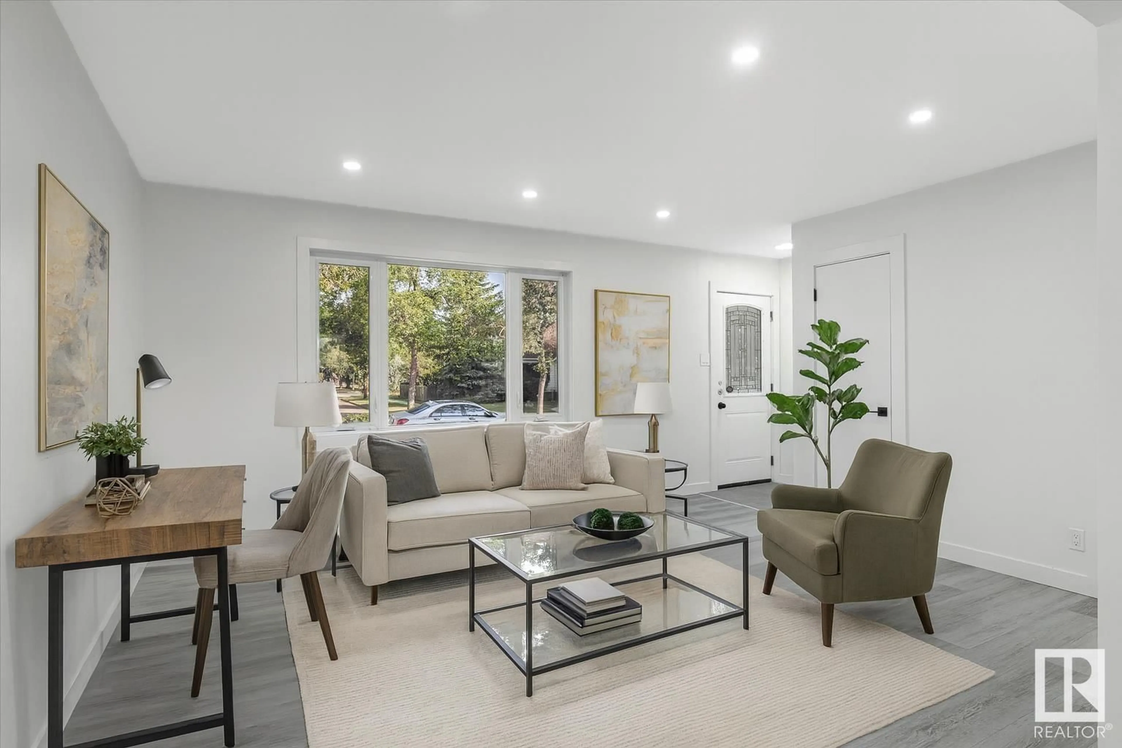 Living room with furniture, unknown for 13043 SHERBROOKE AV, Edmonton Alberta T5L4E6