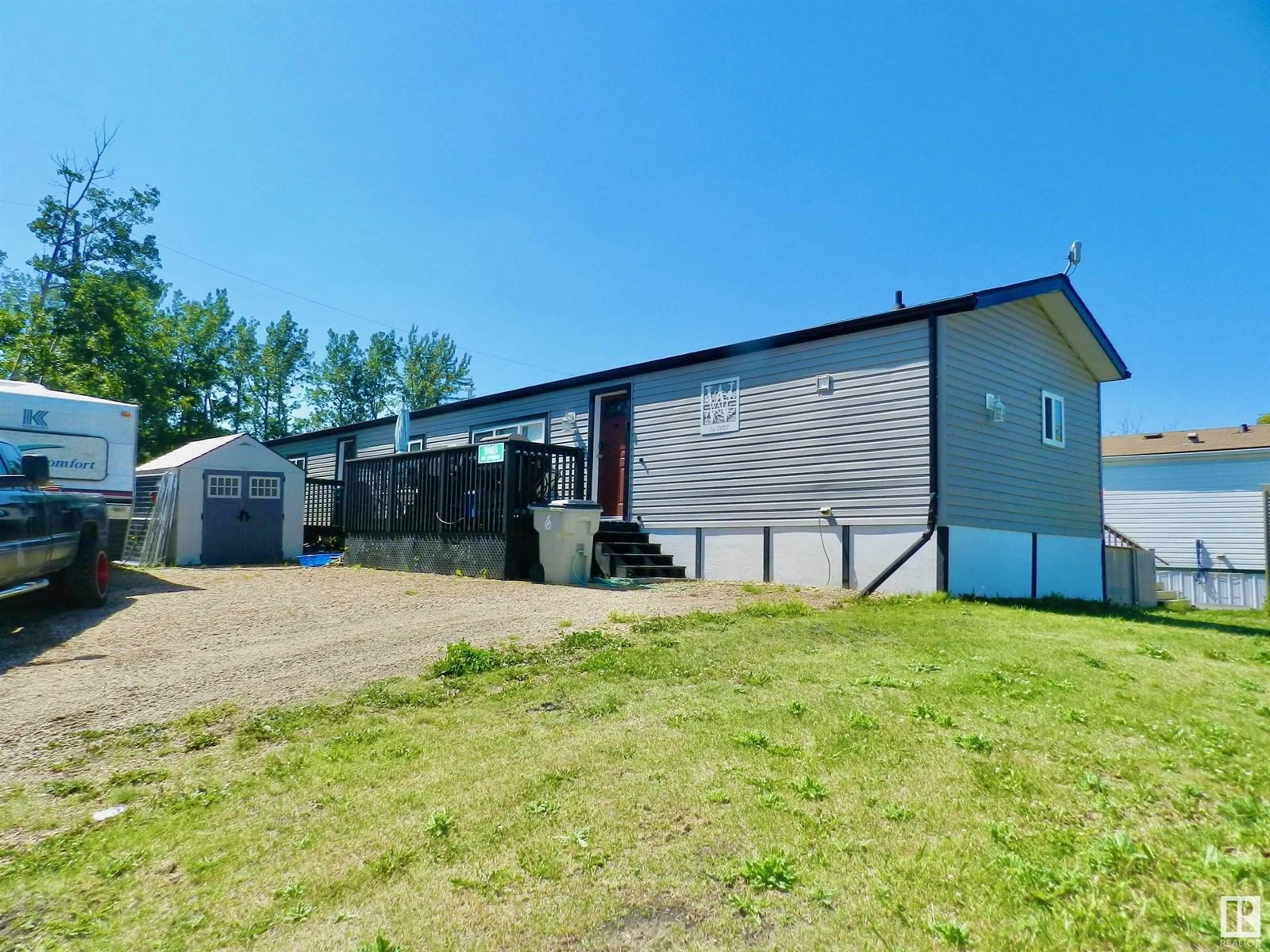 A pic from outside/outdoor area/front of a property/back of a property/a pic from drone, building for 5103 49 AV, Busby Alberta T0G0H0