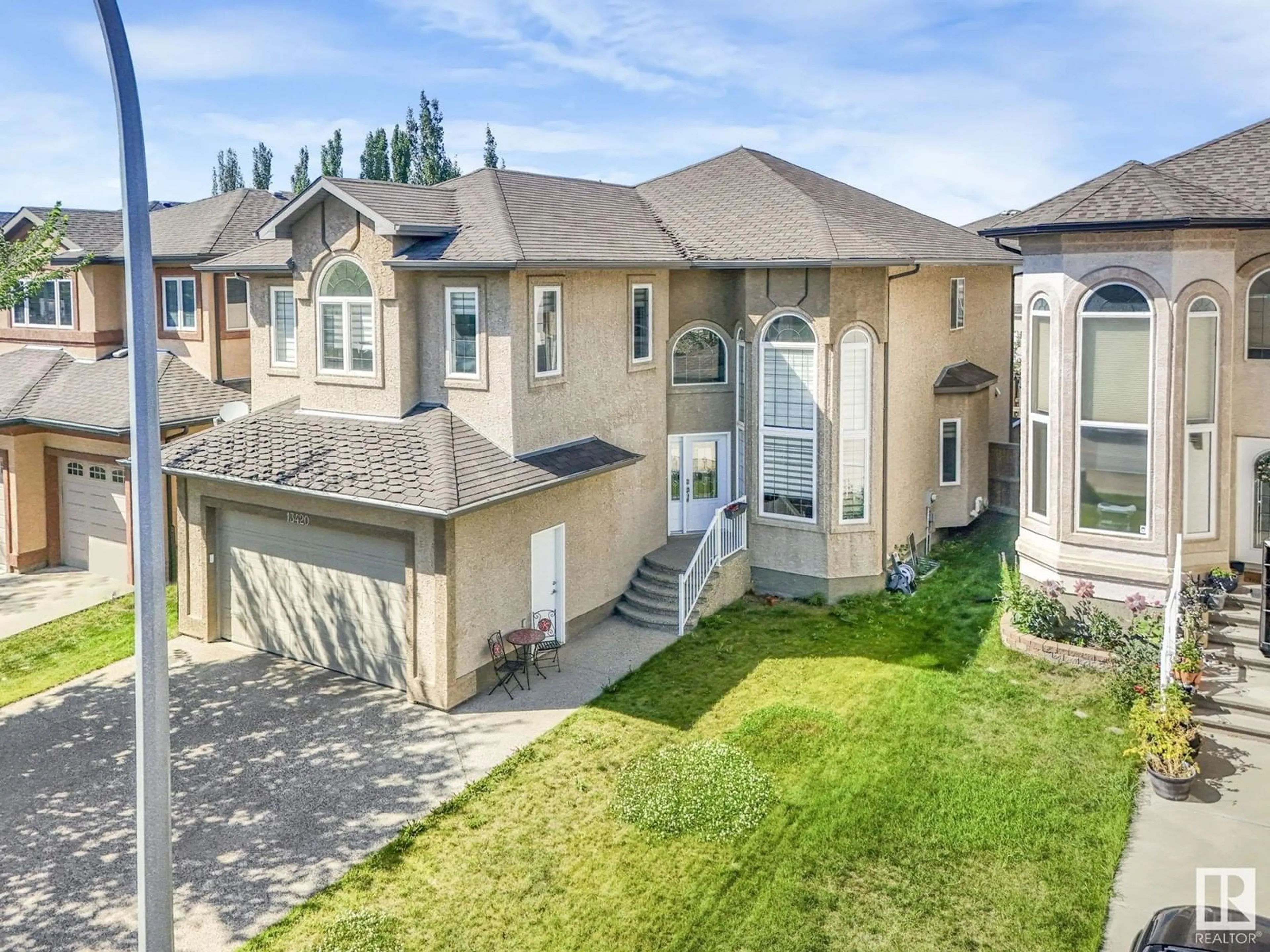 A pic from outside/outdoor area/front of a property/back of a property/a pic from drone, street for 13420 160 AV, Edmonton Alberta T6V0B9
